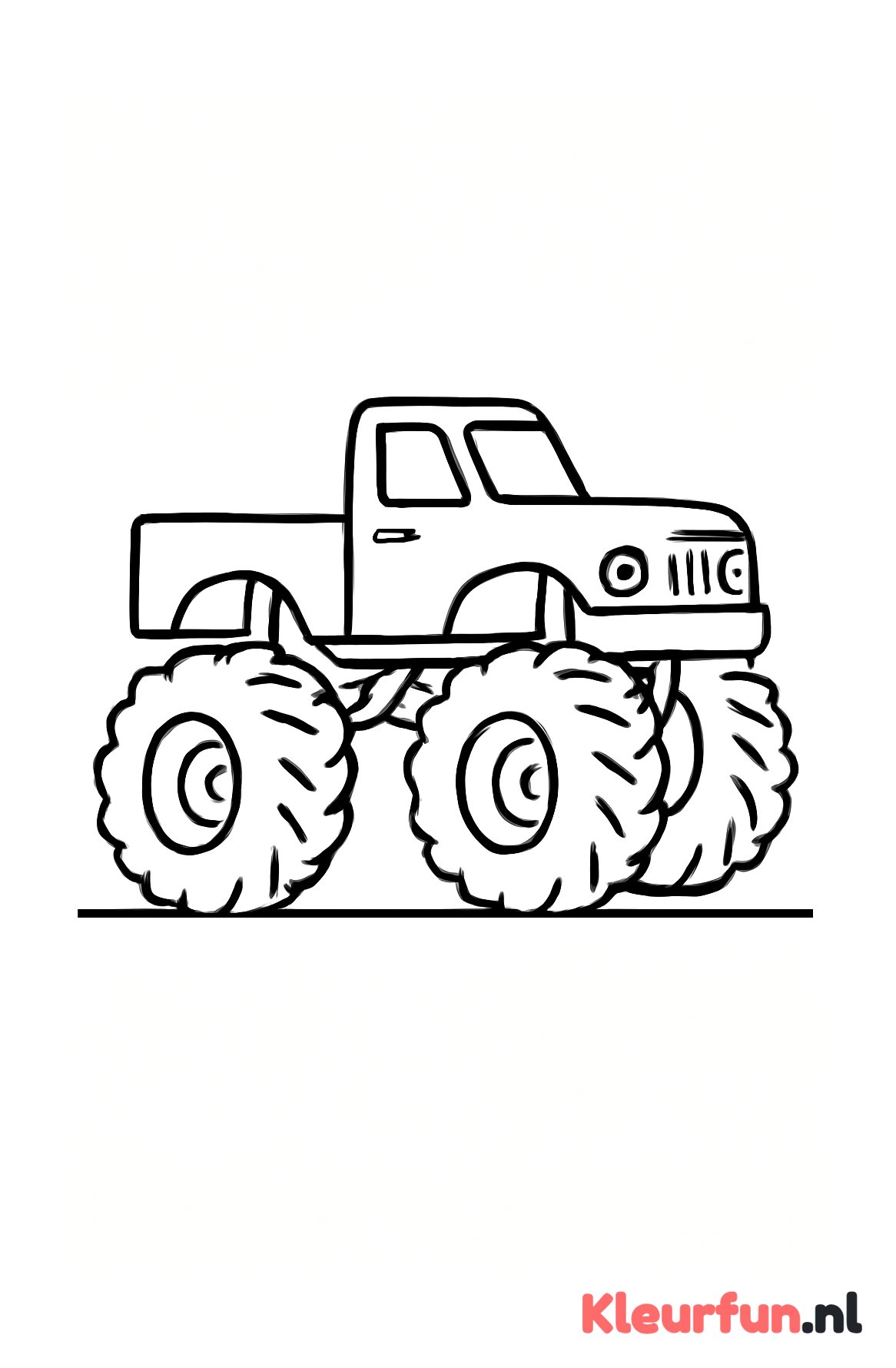 Eenvoudige monstertruck