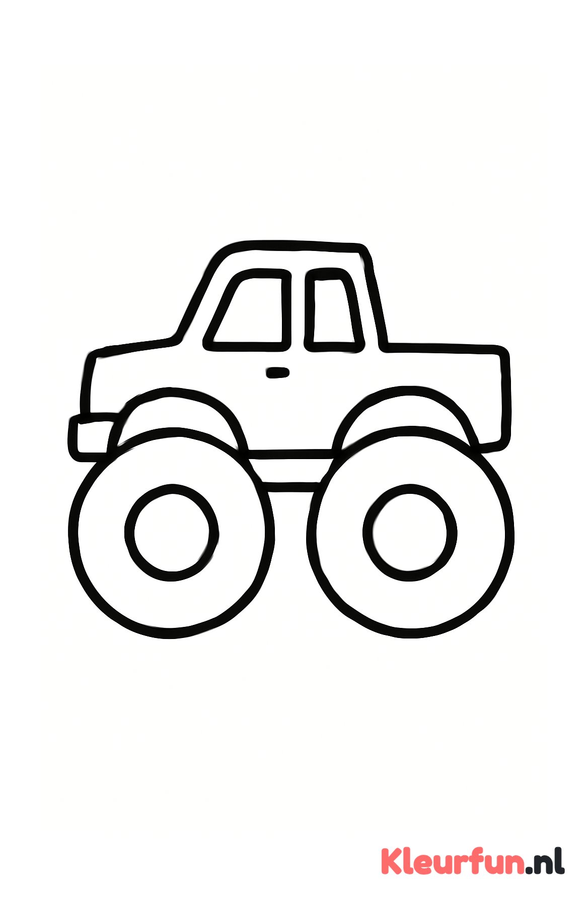 Monstertruck met grote vormen voor peuters
