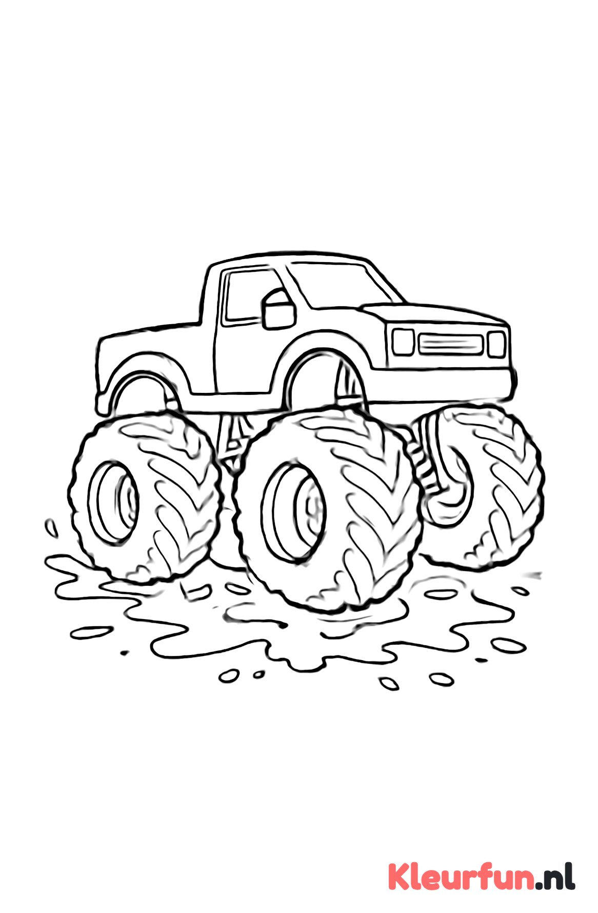Monstertruck in de modder