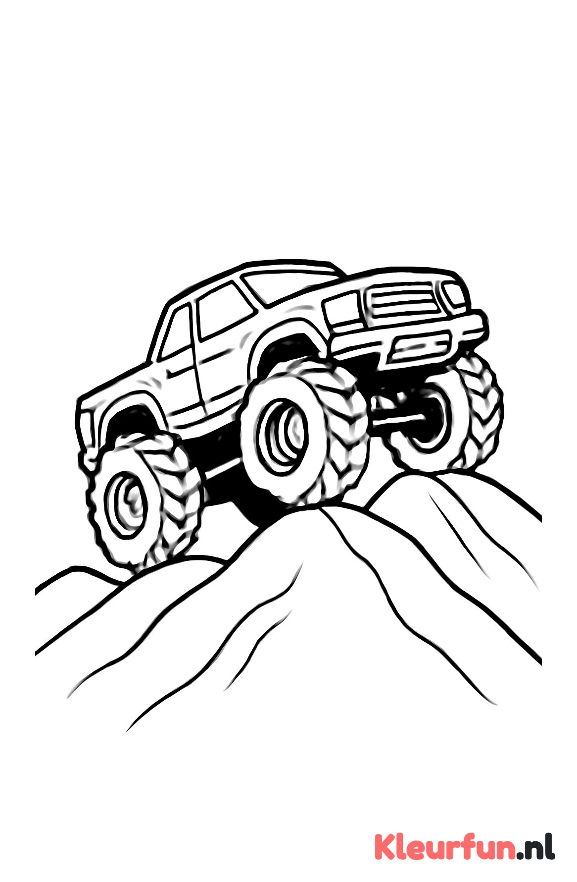 Monstertruck klimt steile hellingen