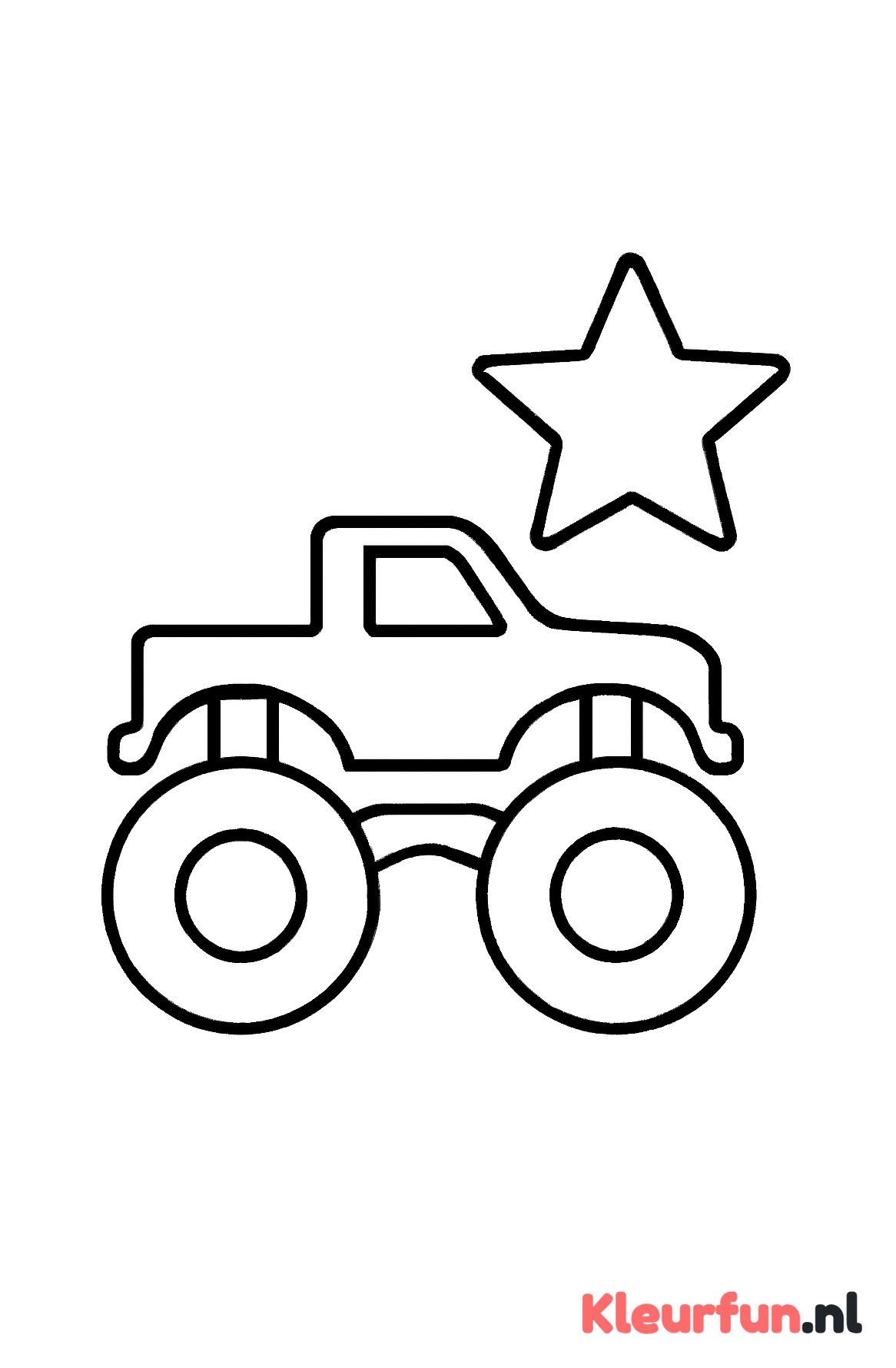 Monstertruck naast ster