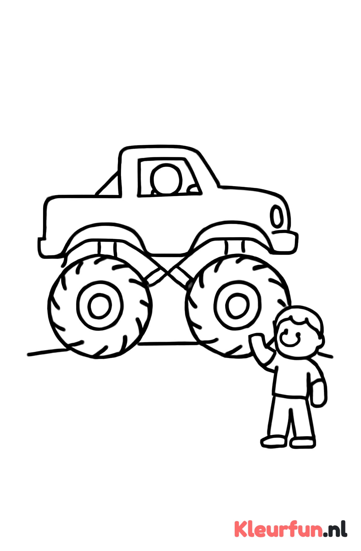 Monstertruck met toeschouwer