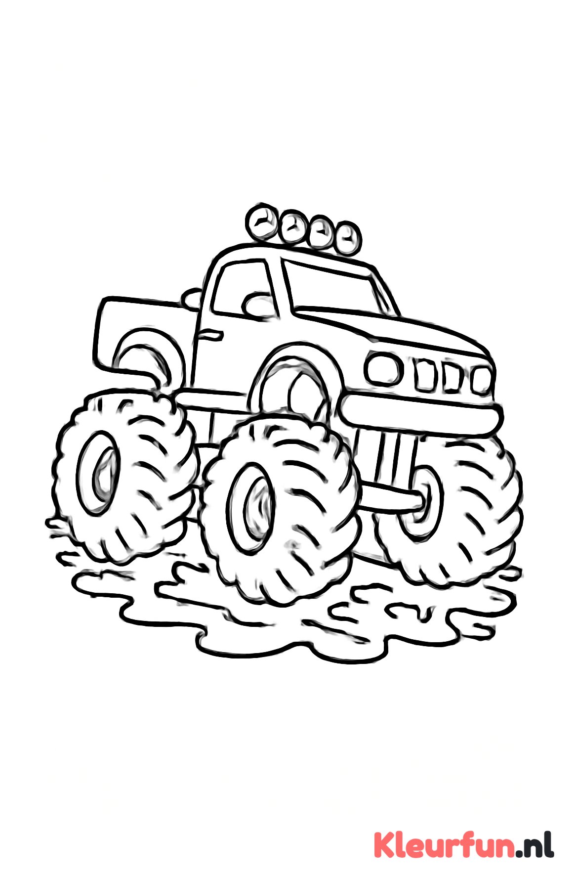 Monstertruck in de modder
