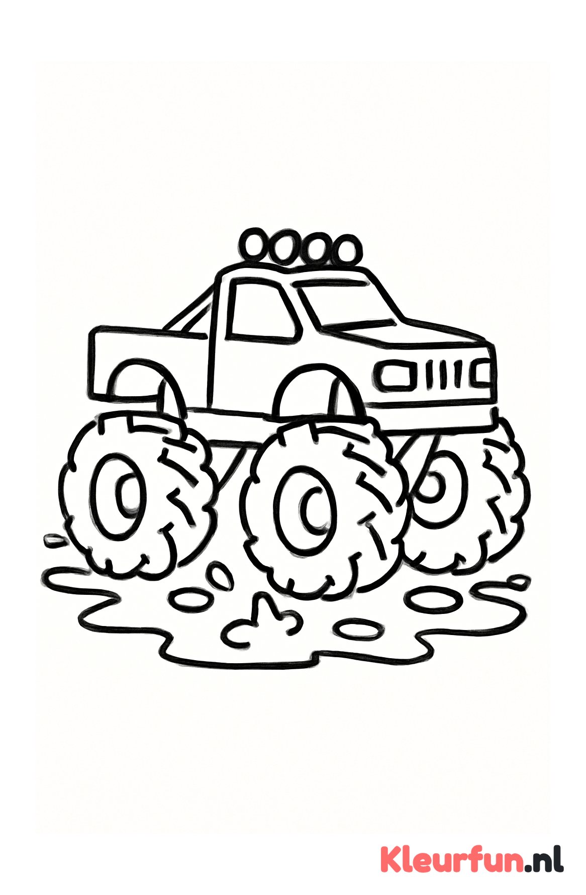 Monstertruck in modderpoel