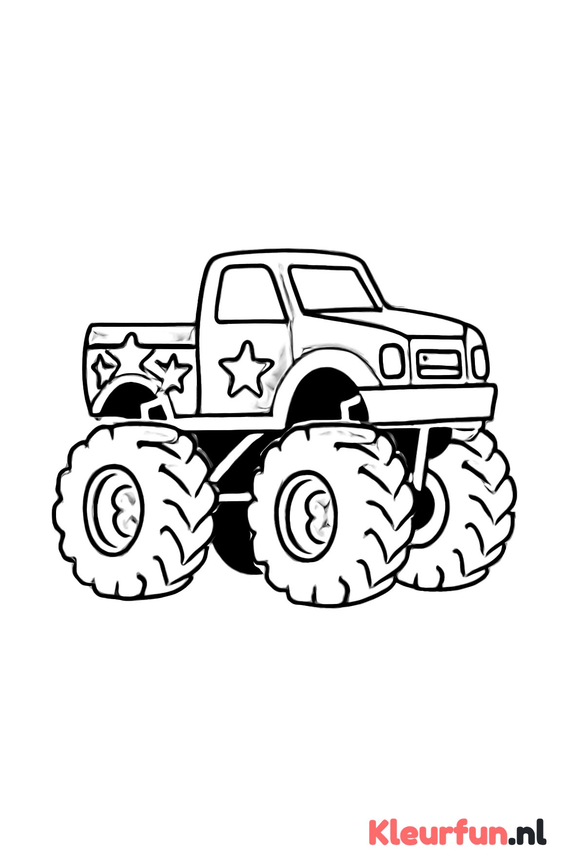 Monstertruck met sterren en strepen
