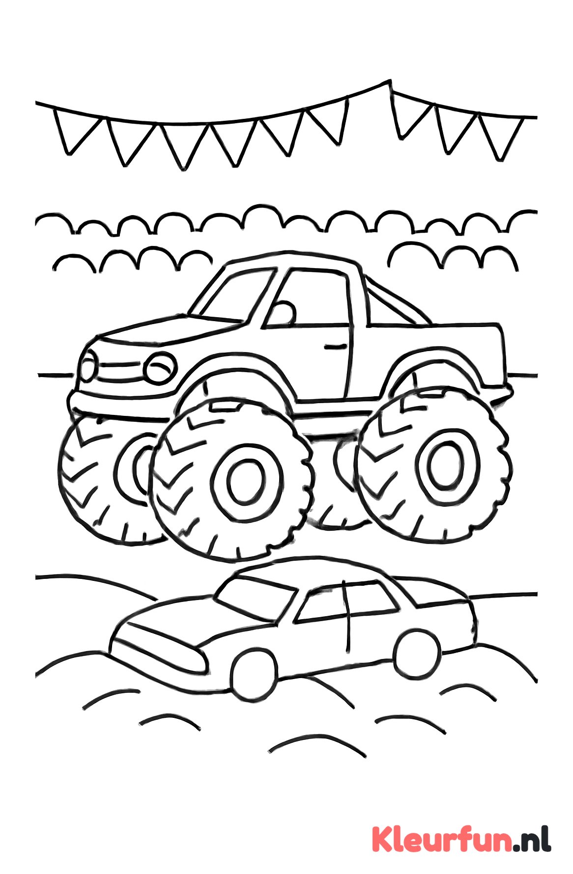 Monstertruck bij wedstrijd