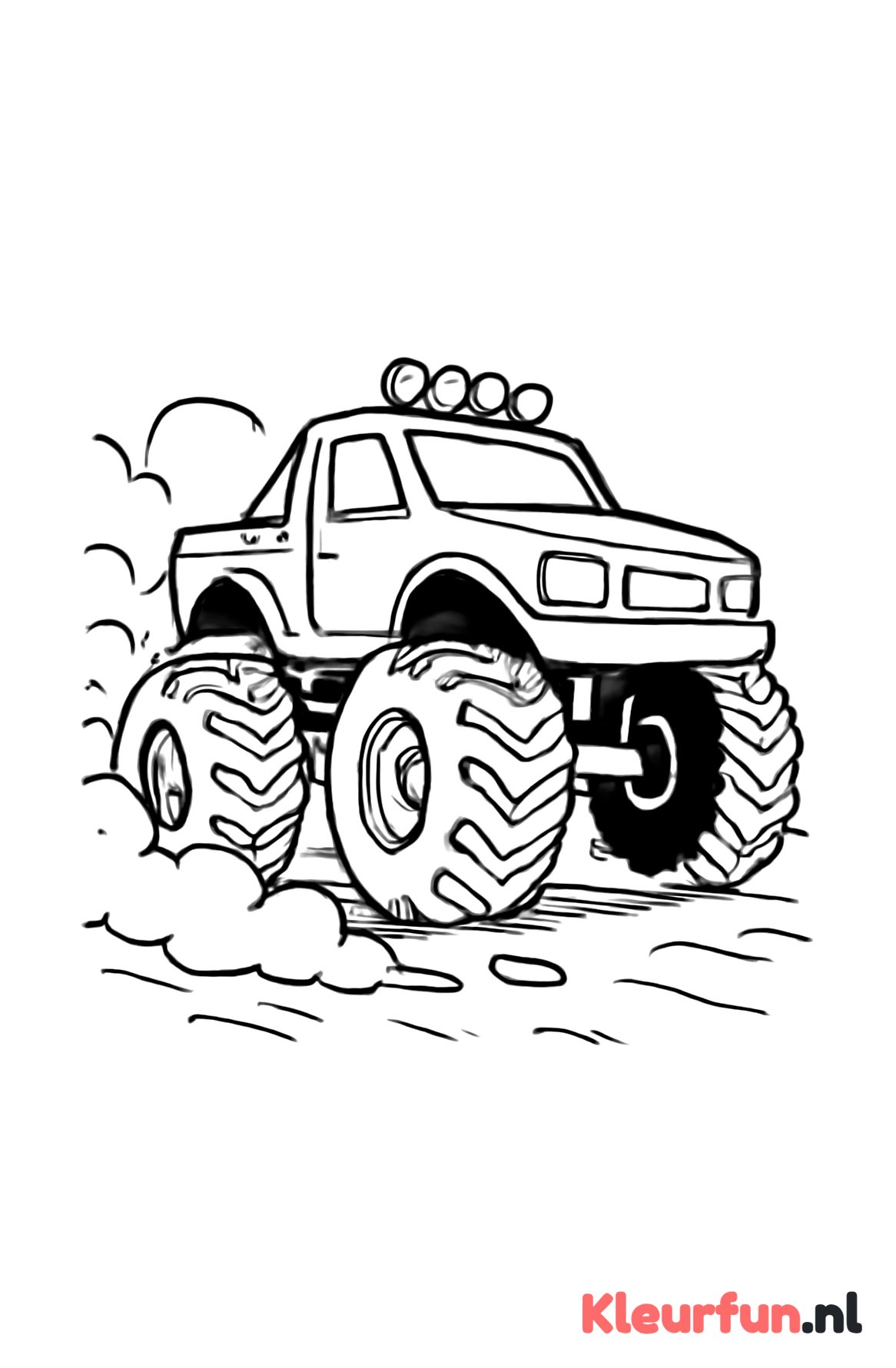 Monstertruck in de zandstorm