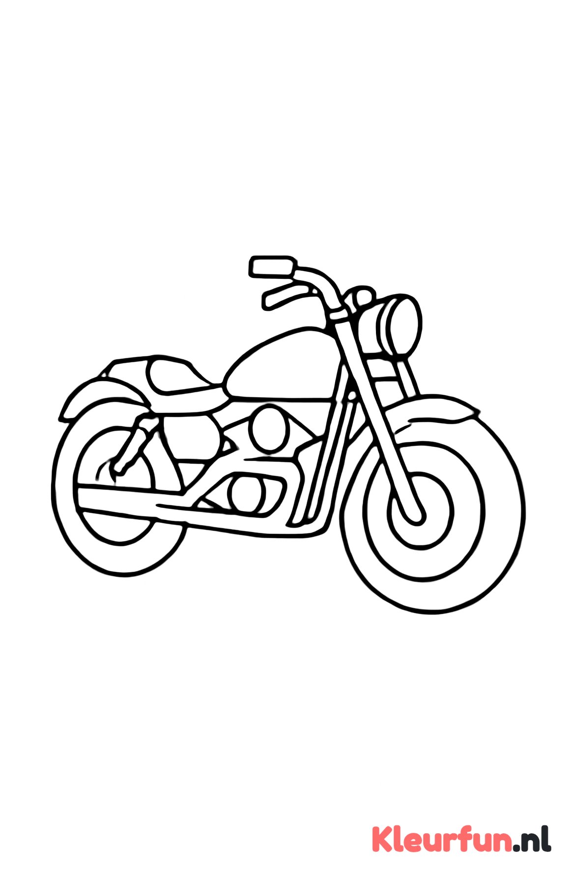 Stoere motor met grote wielen