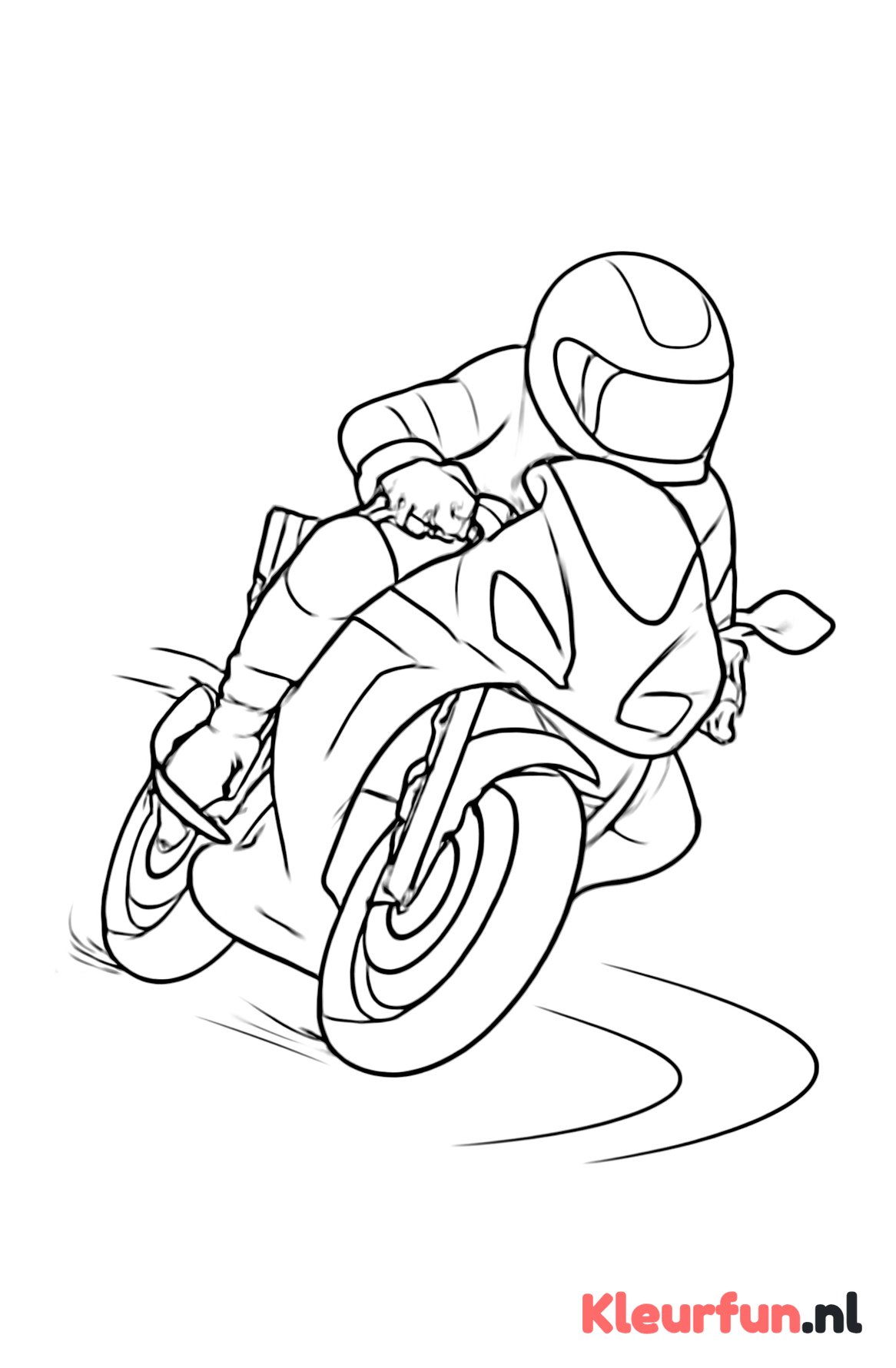 Motor in bocht