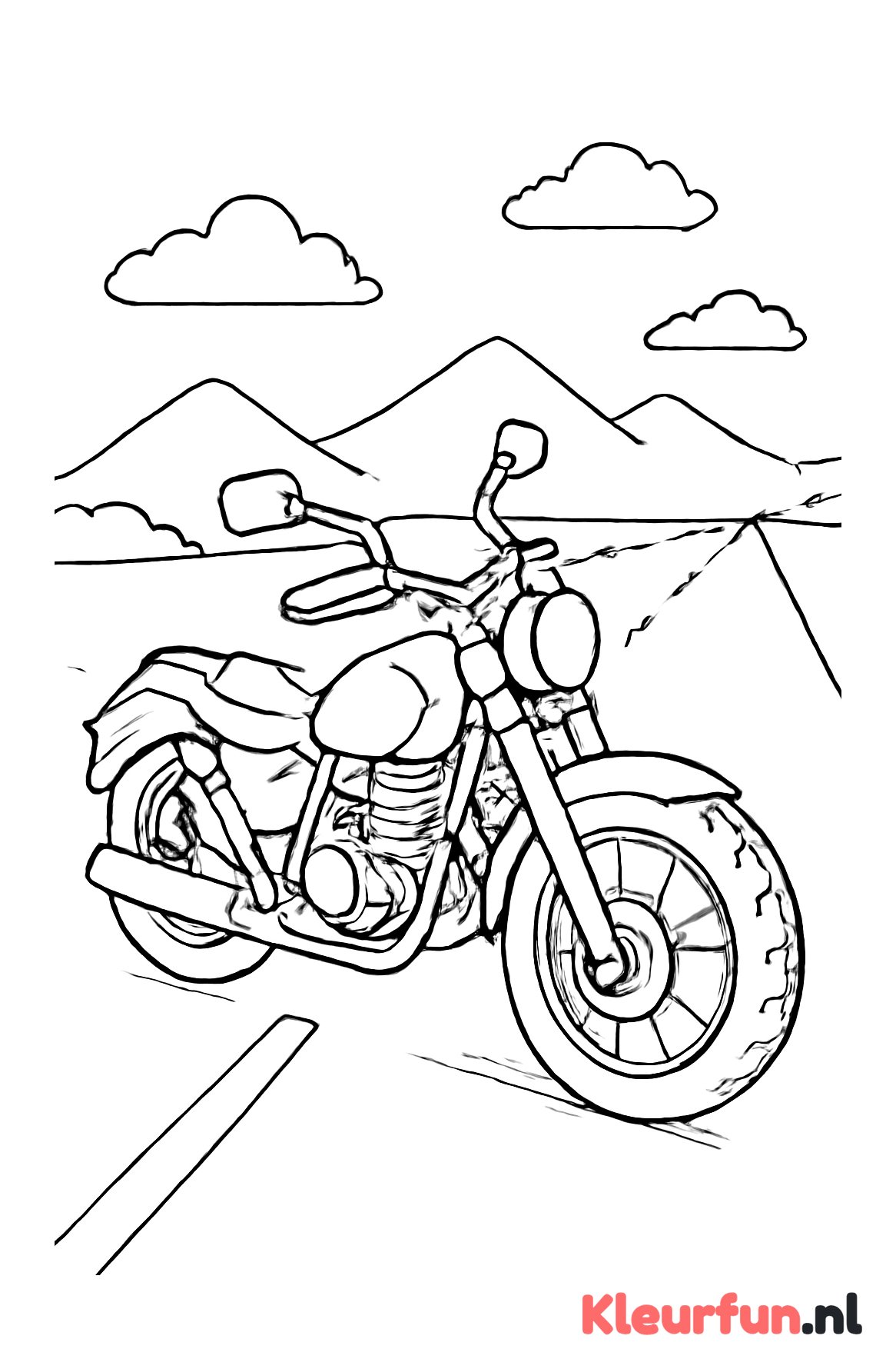 Motor op weg