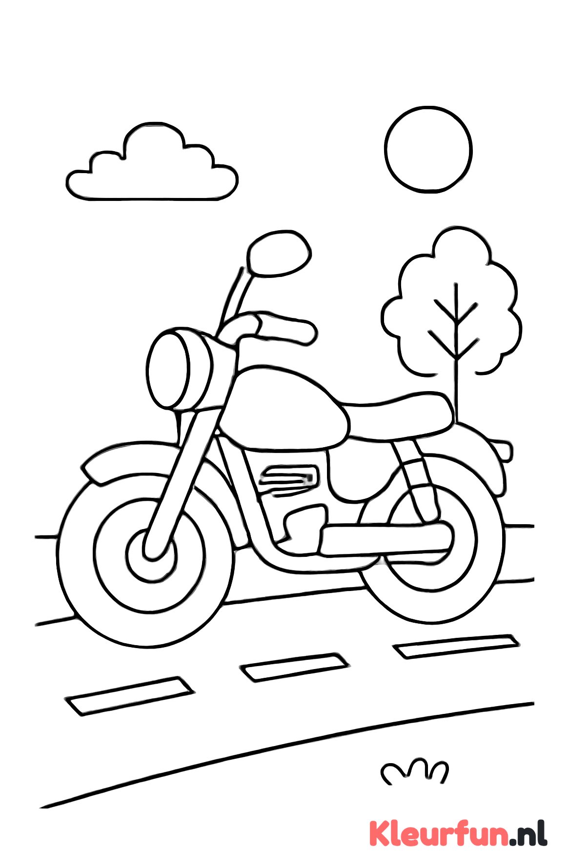 Motorfiets op de weg