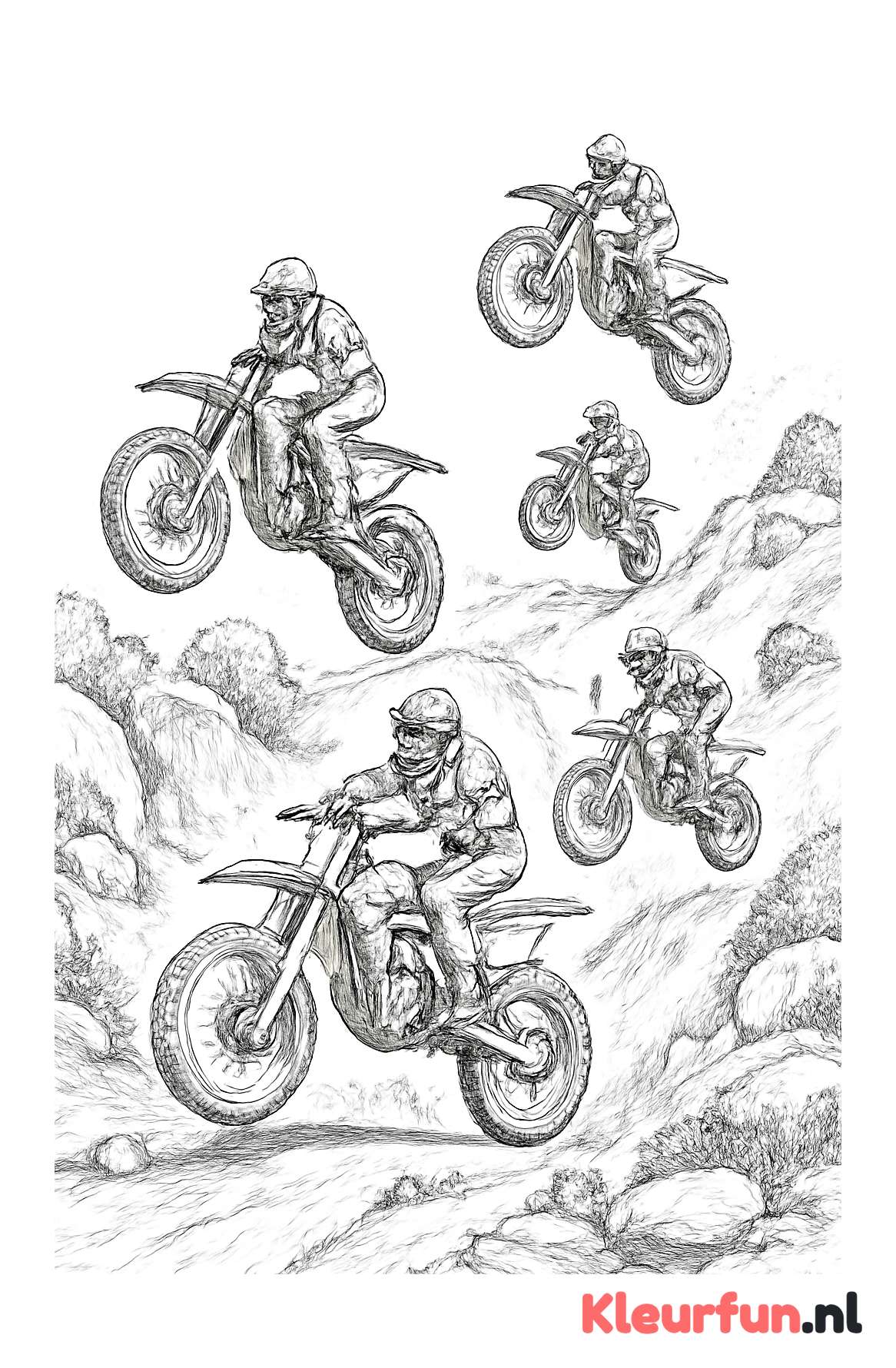 Motorcross competitie in actie