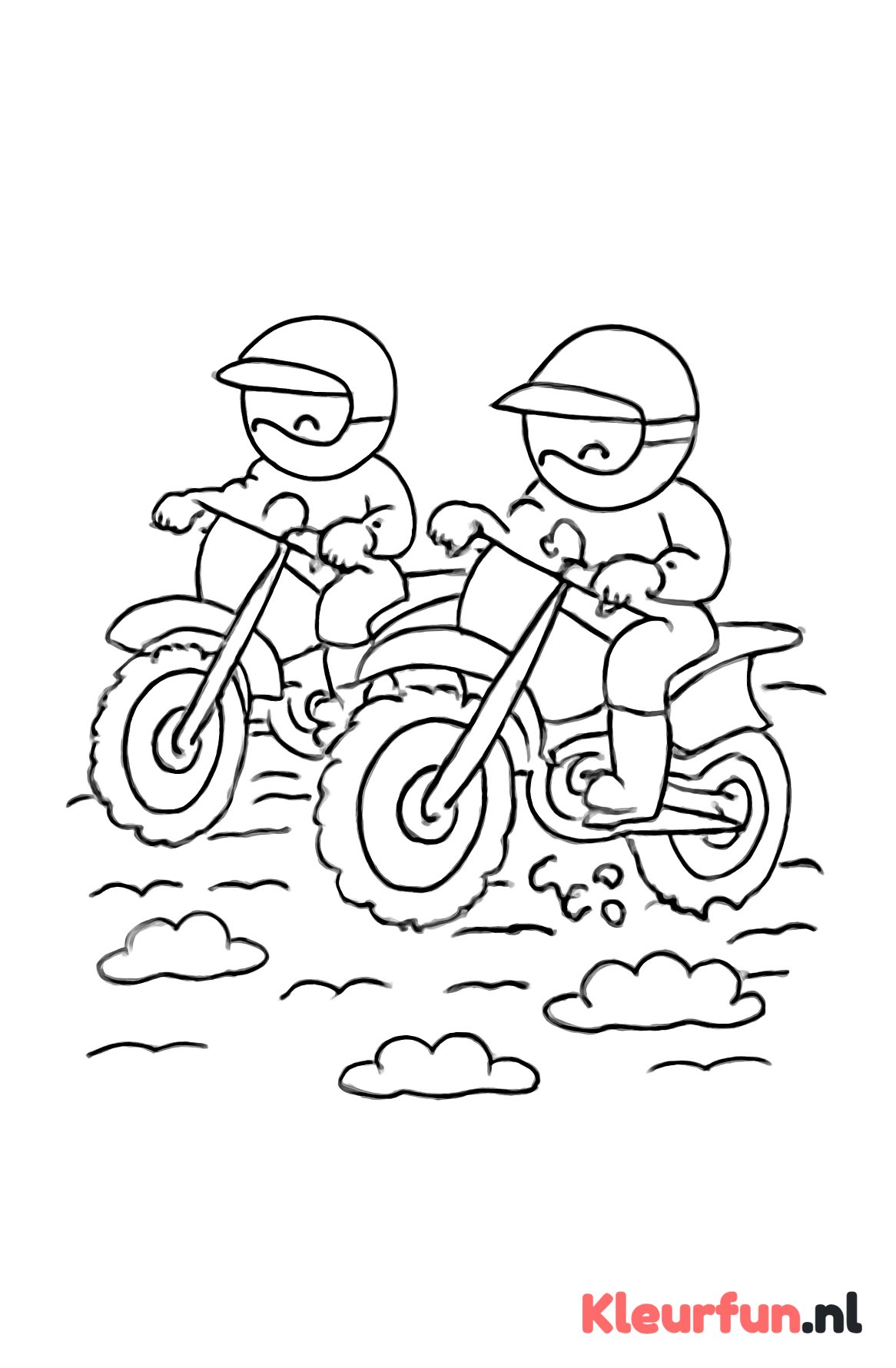 Motorcross race in de modder