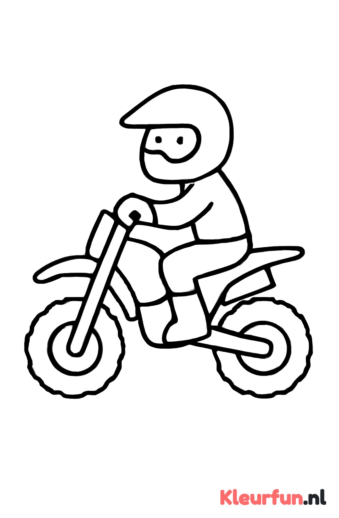 Motorcross renner met grote vormen