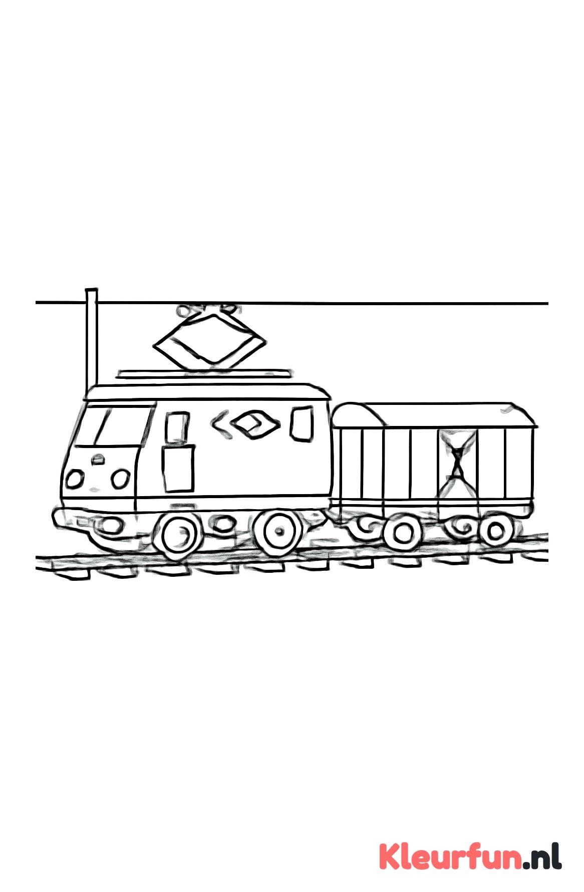 NS goederentrein met wagons