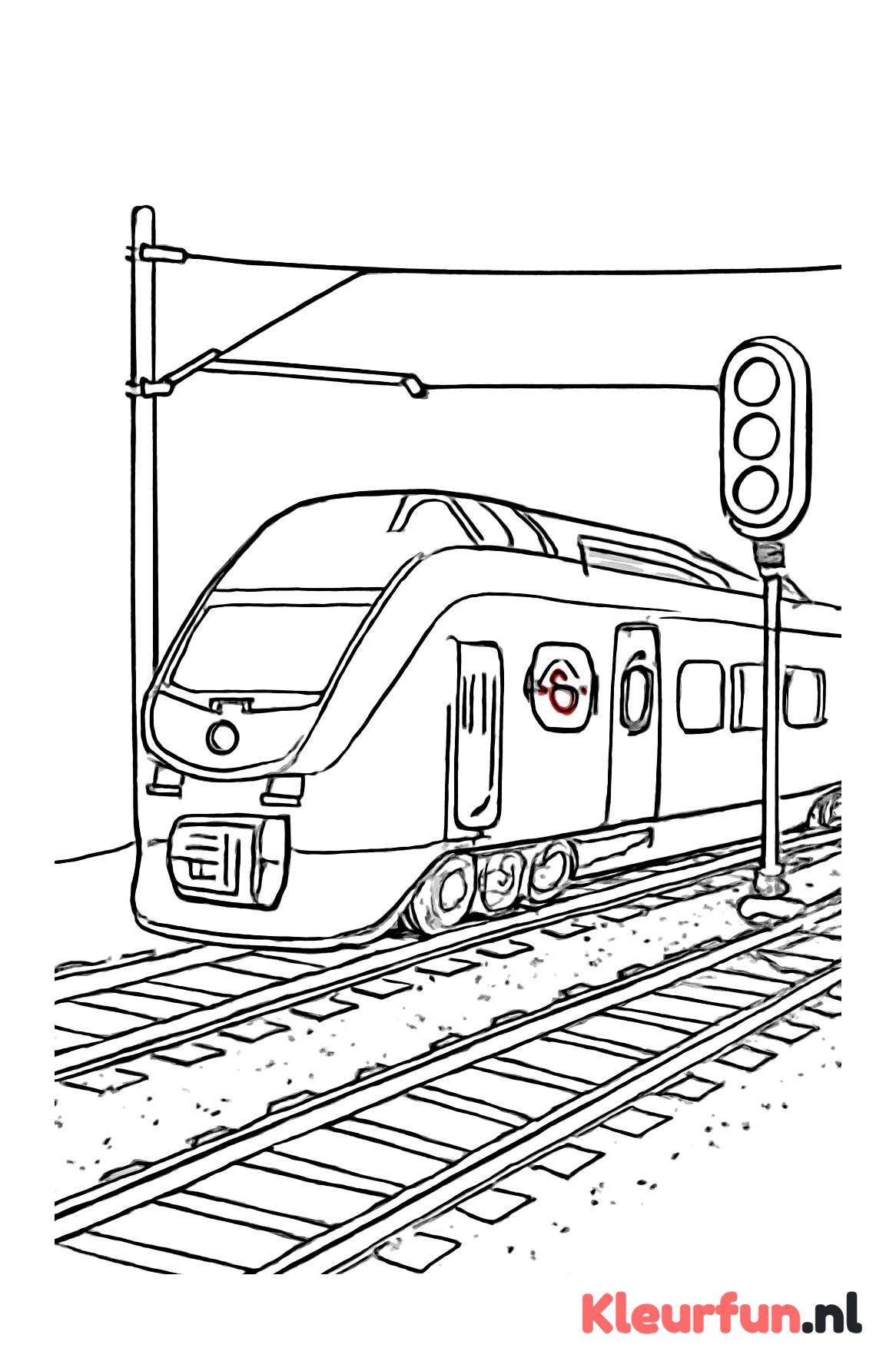 NS snelheidstrein op het spoor