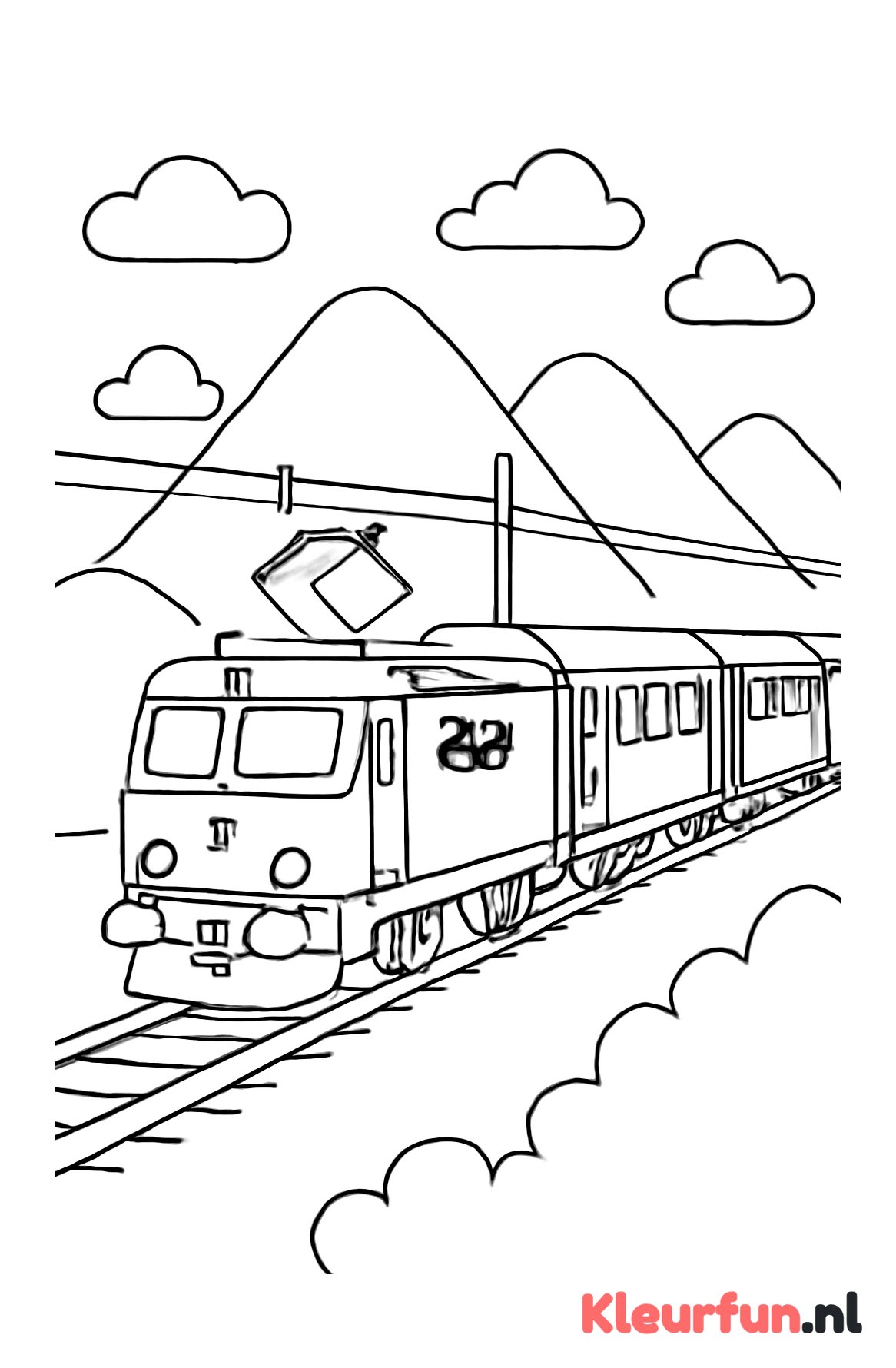 NS-trein door landschap