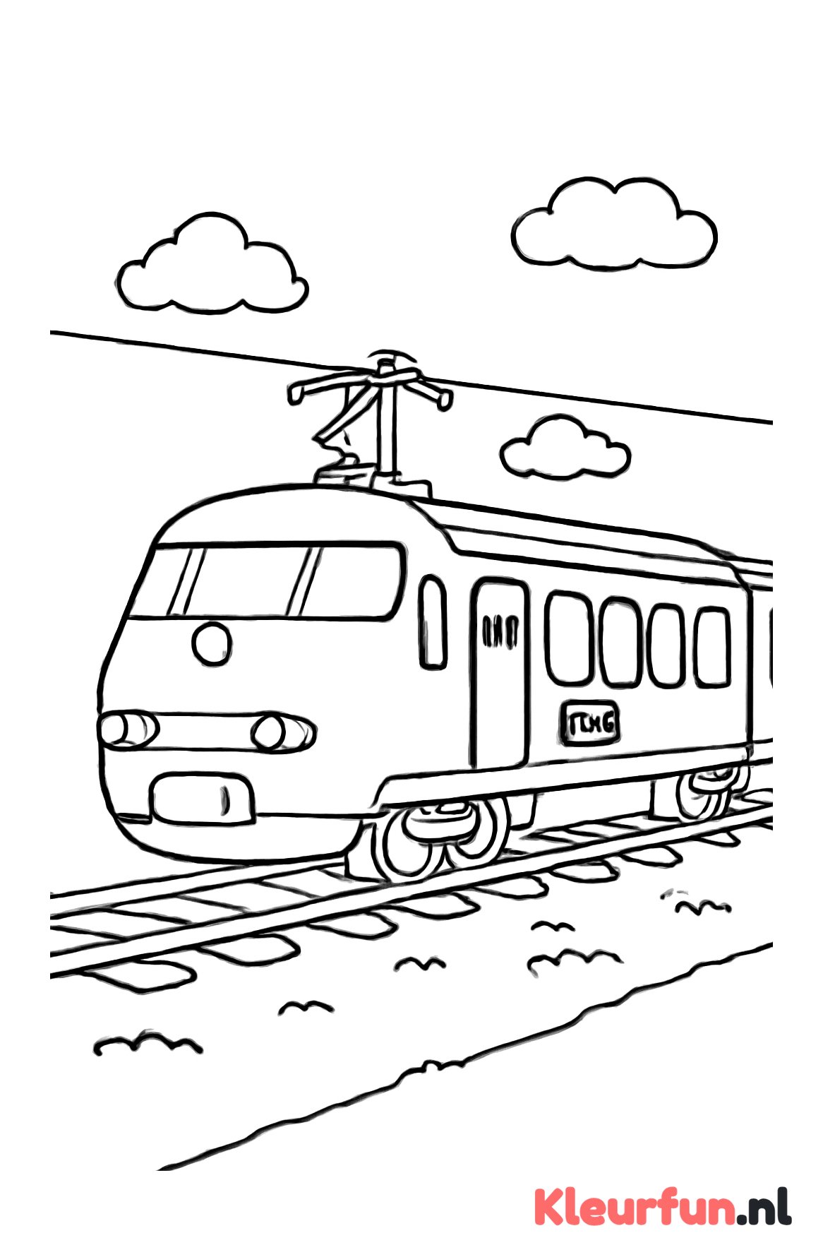 Eenvoudige NS trein op rails