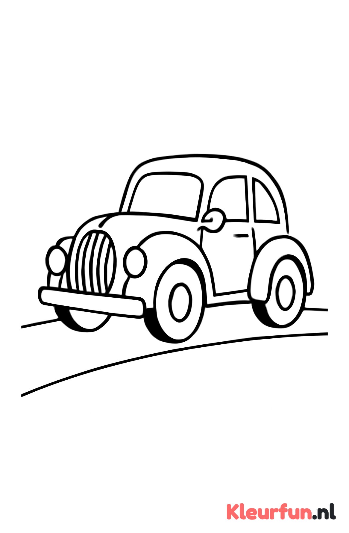 Oldtimer auto op de weg