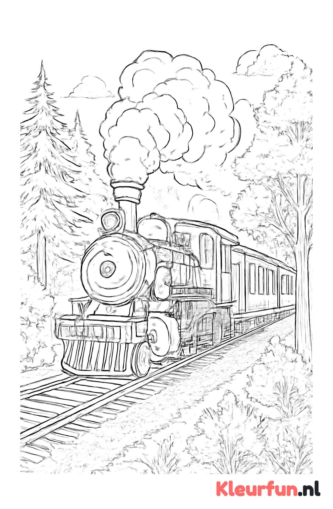 Oude stoomlocomotief in het bos