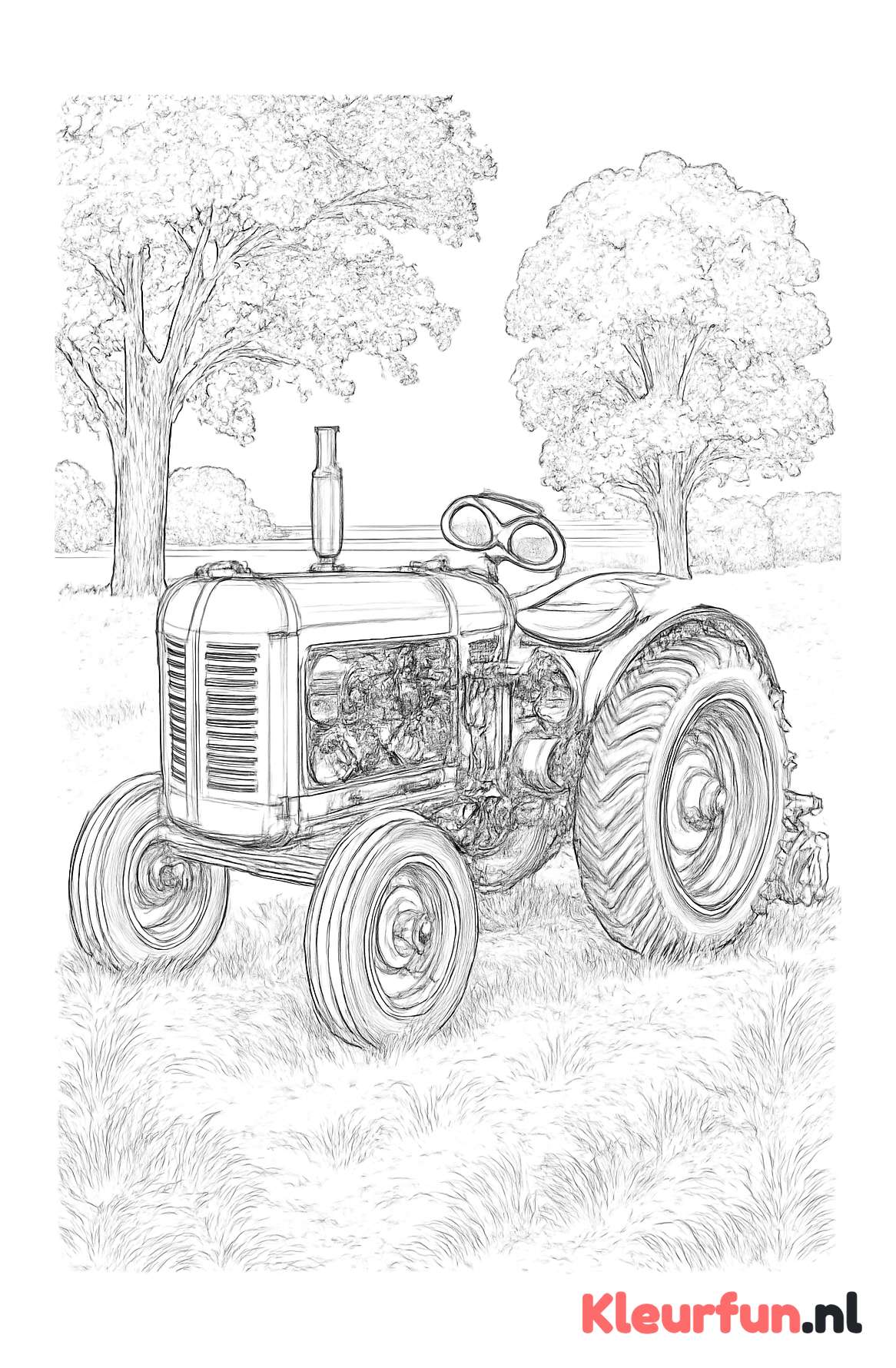 Oude tractor met mechanische details