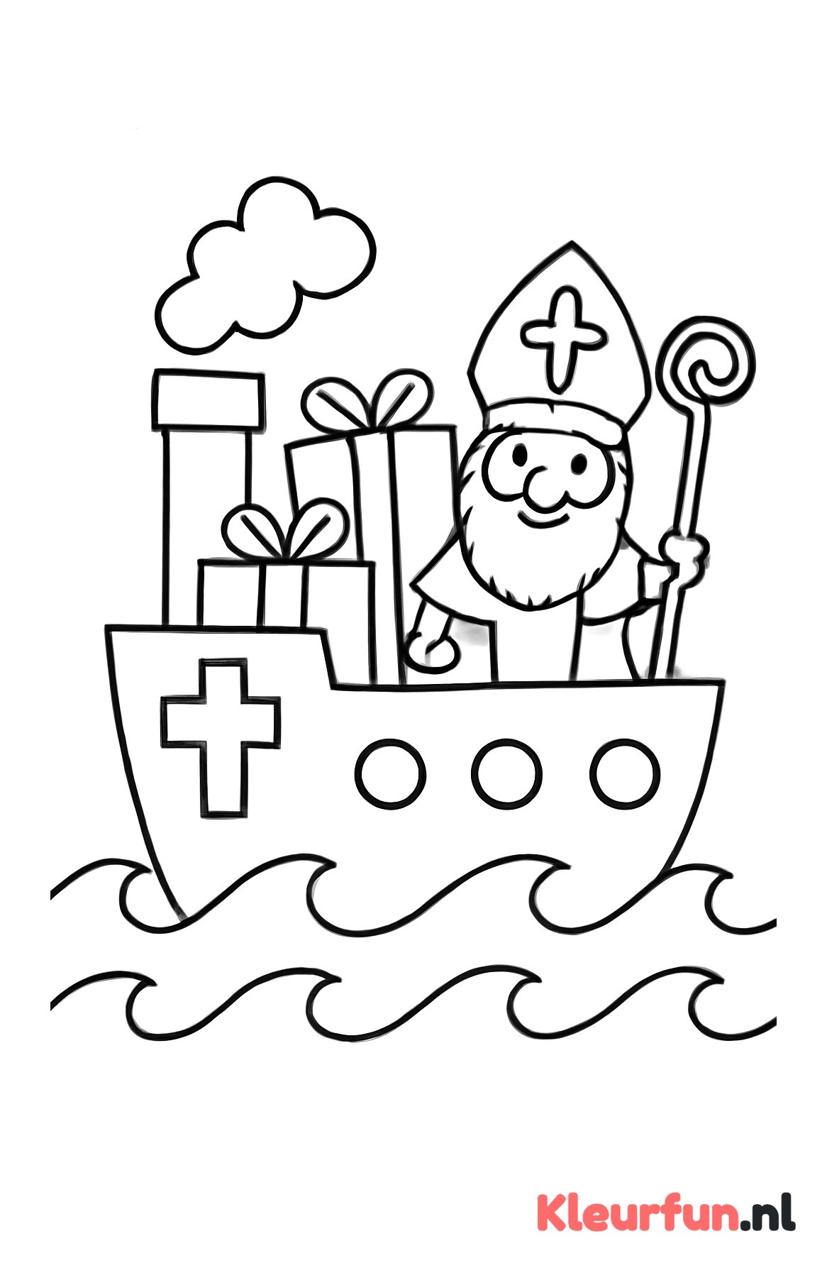 Pakjesboot met grote cadeaus