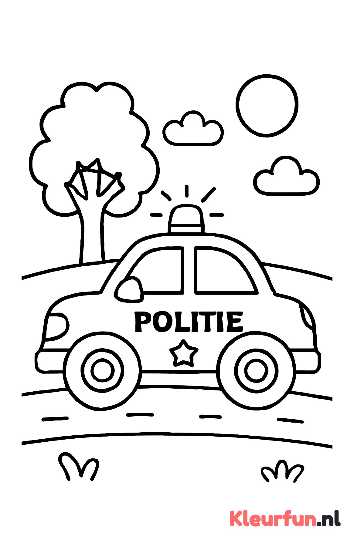 Eenvoudige politieauto