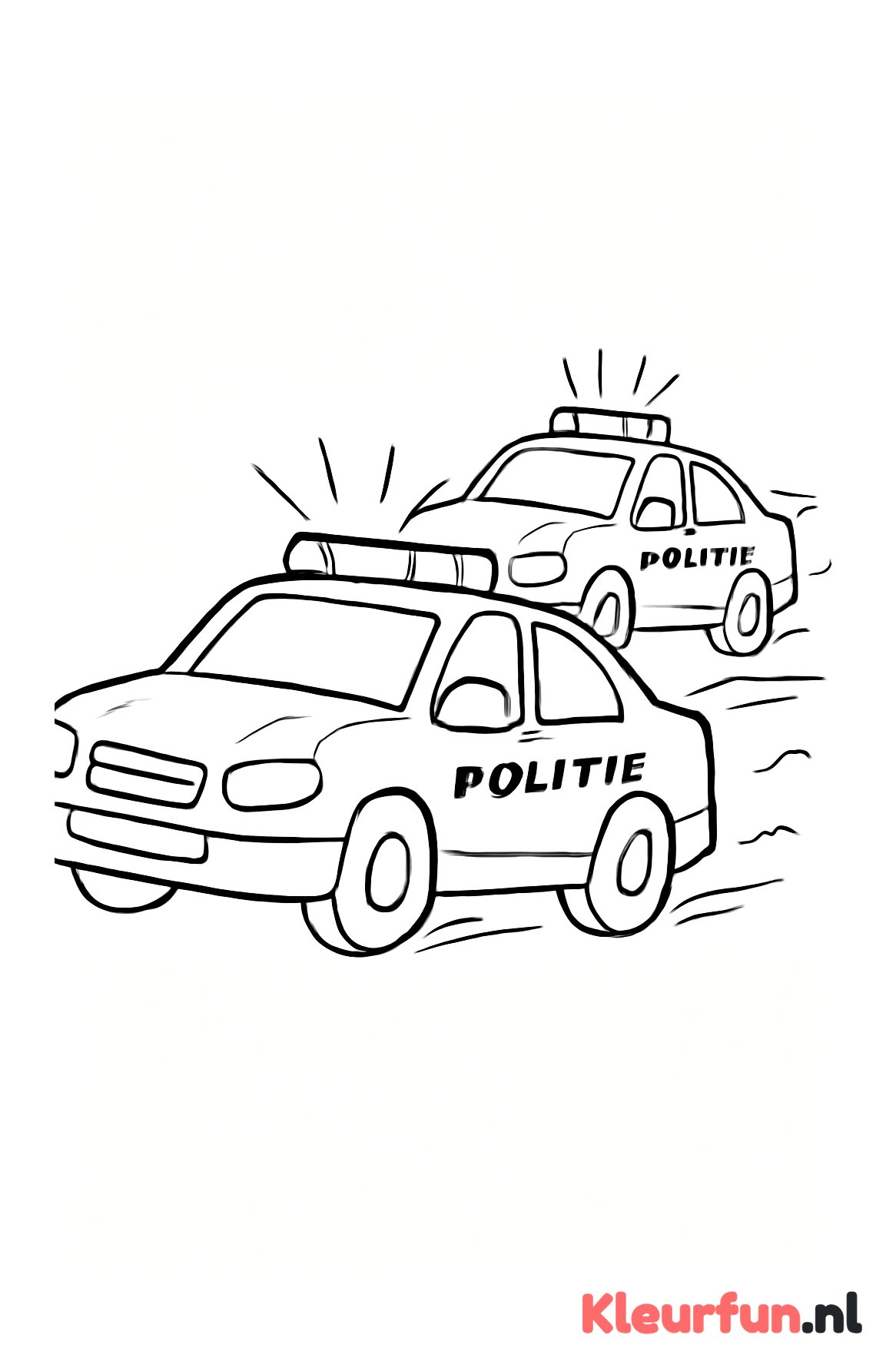 Politieauto achtervolging