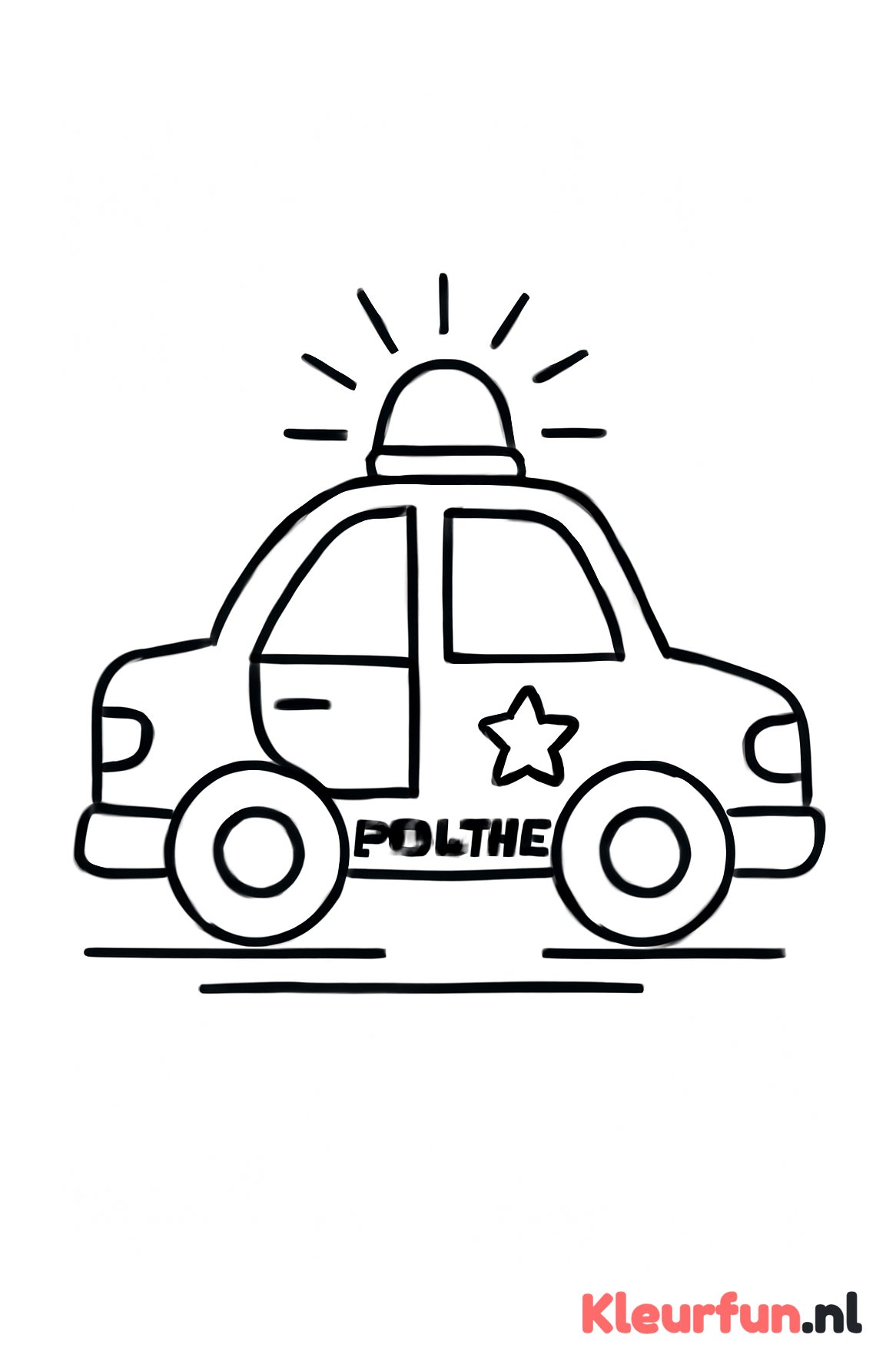 Politieauto met zwaailichten