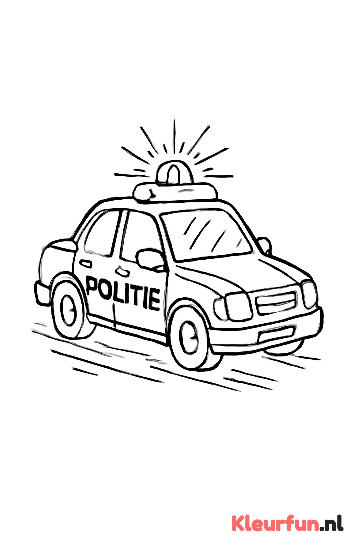 Politieauto met zwaailichten