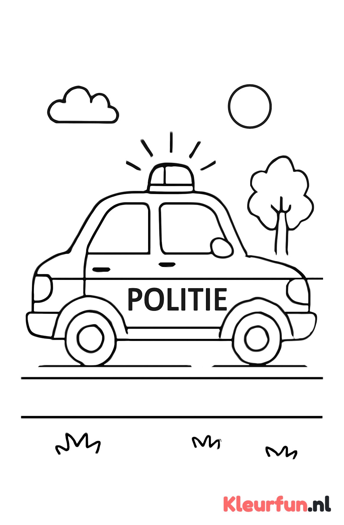 Politieauto op straat
