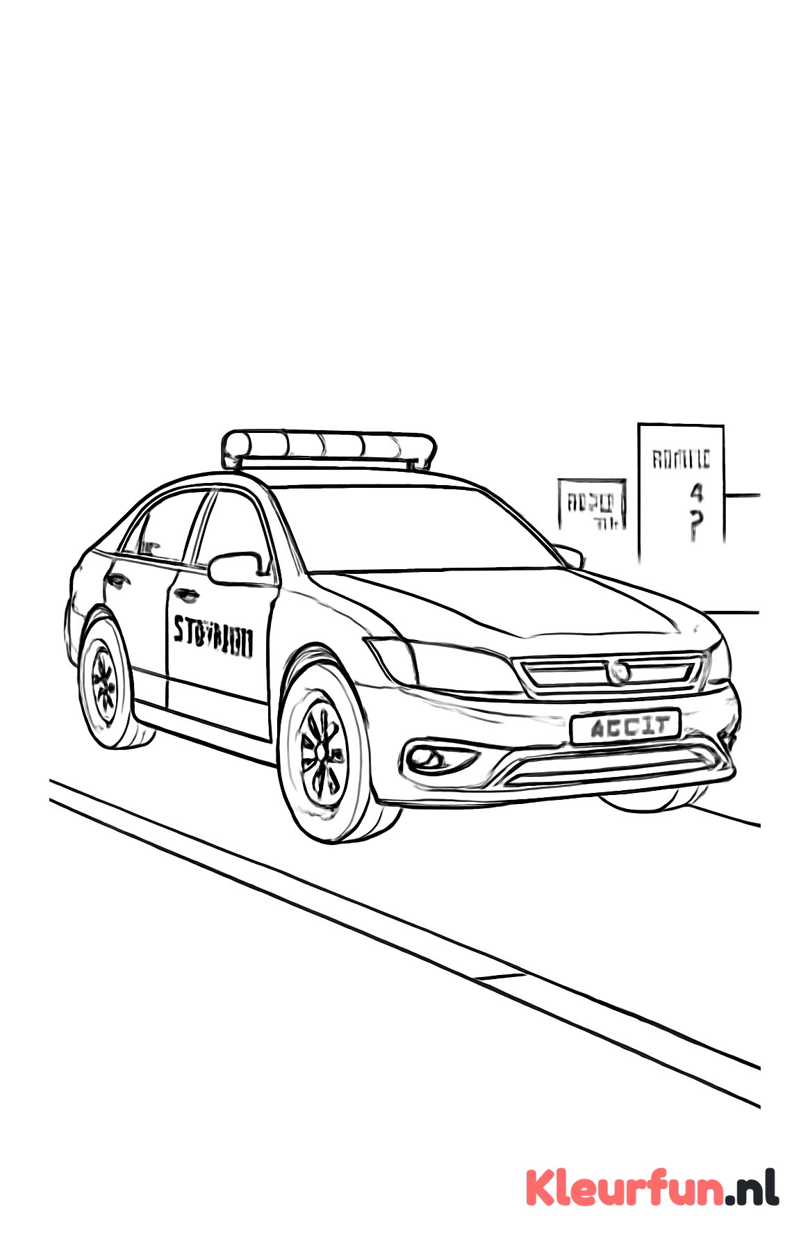 Politieauto op straat