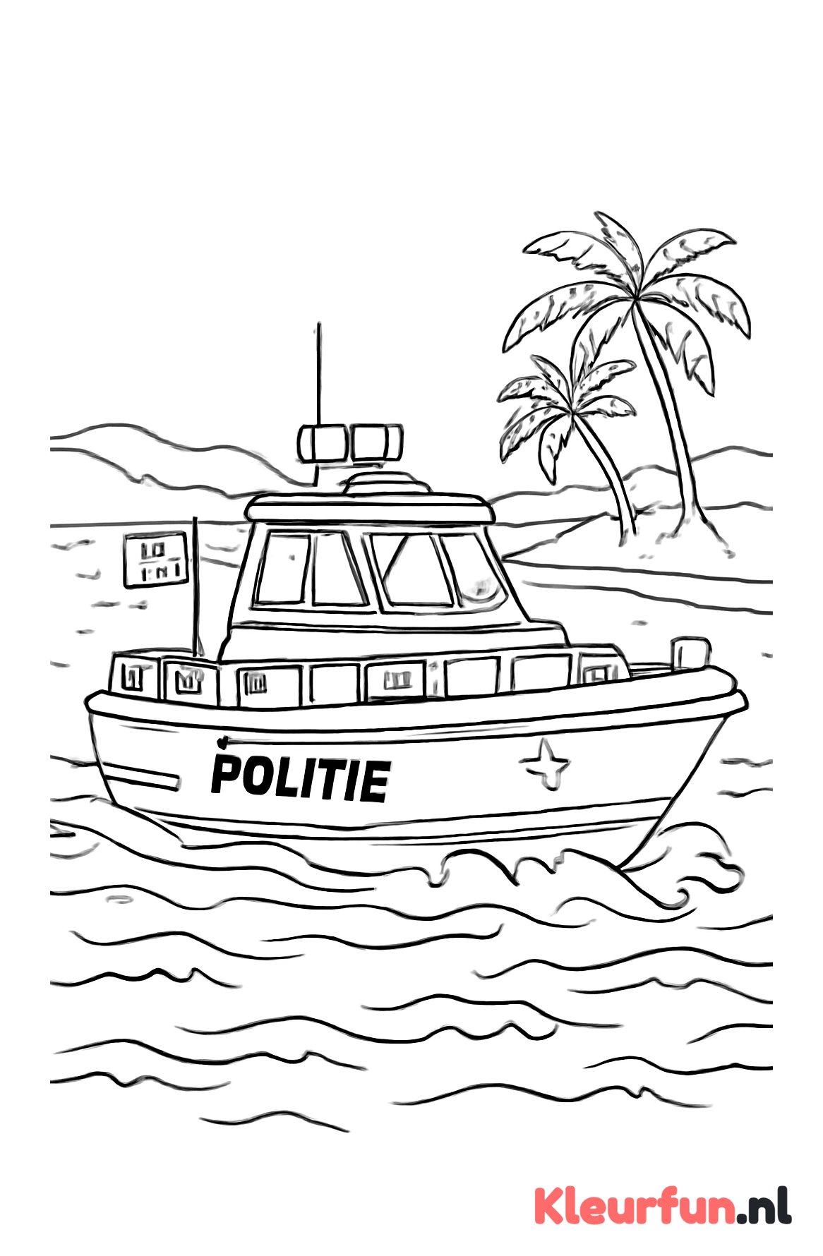 Politieboot op het water