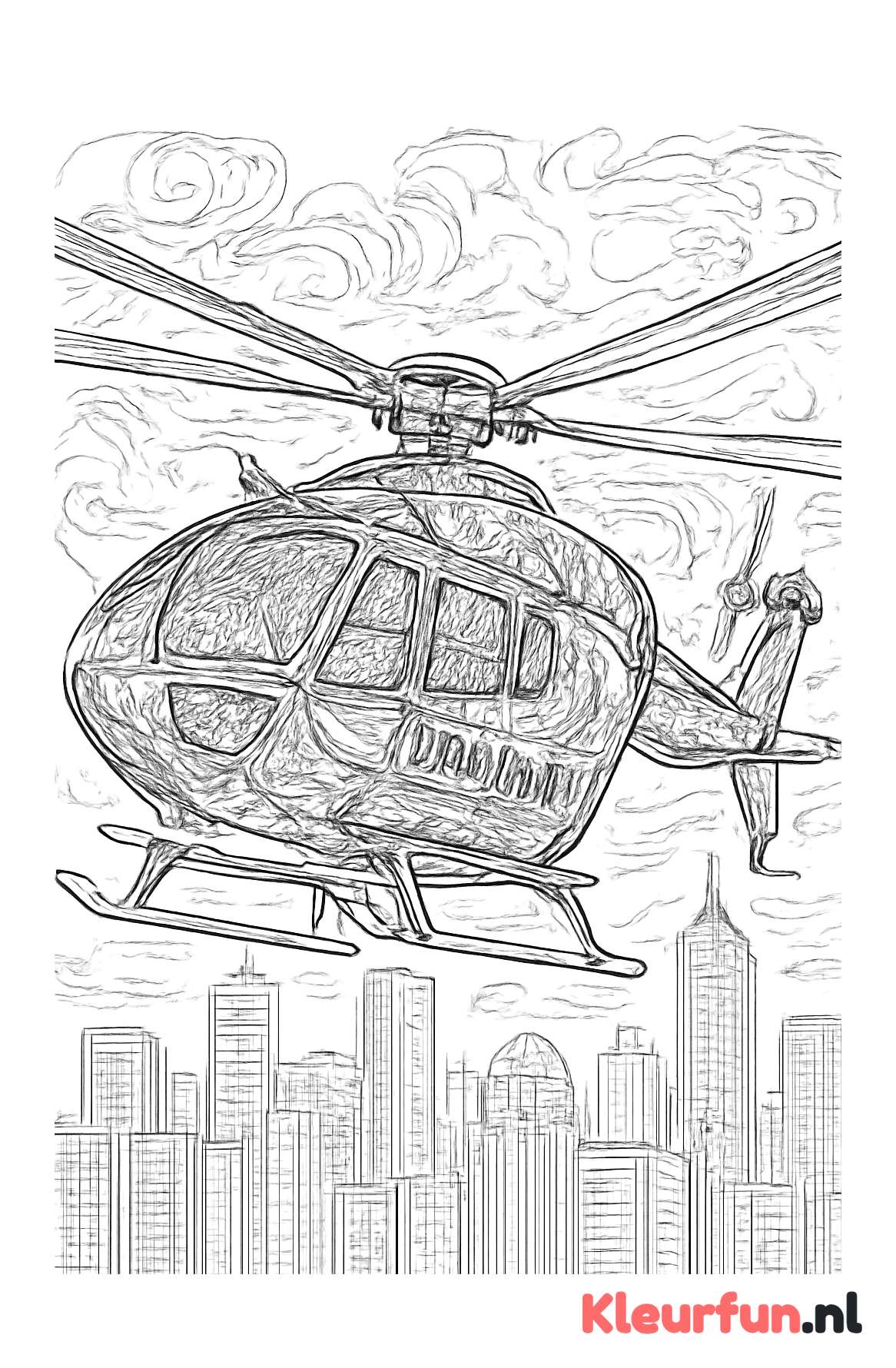 Politiehelikopter in Vlucht