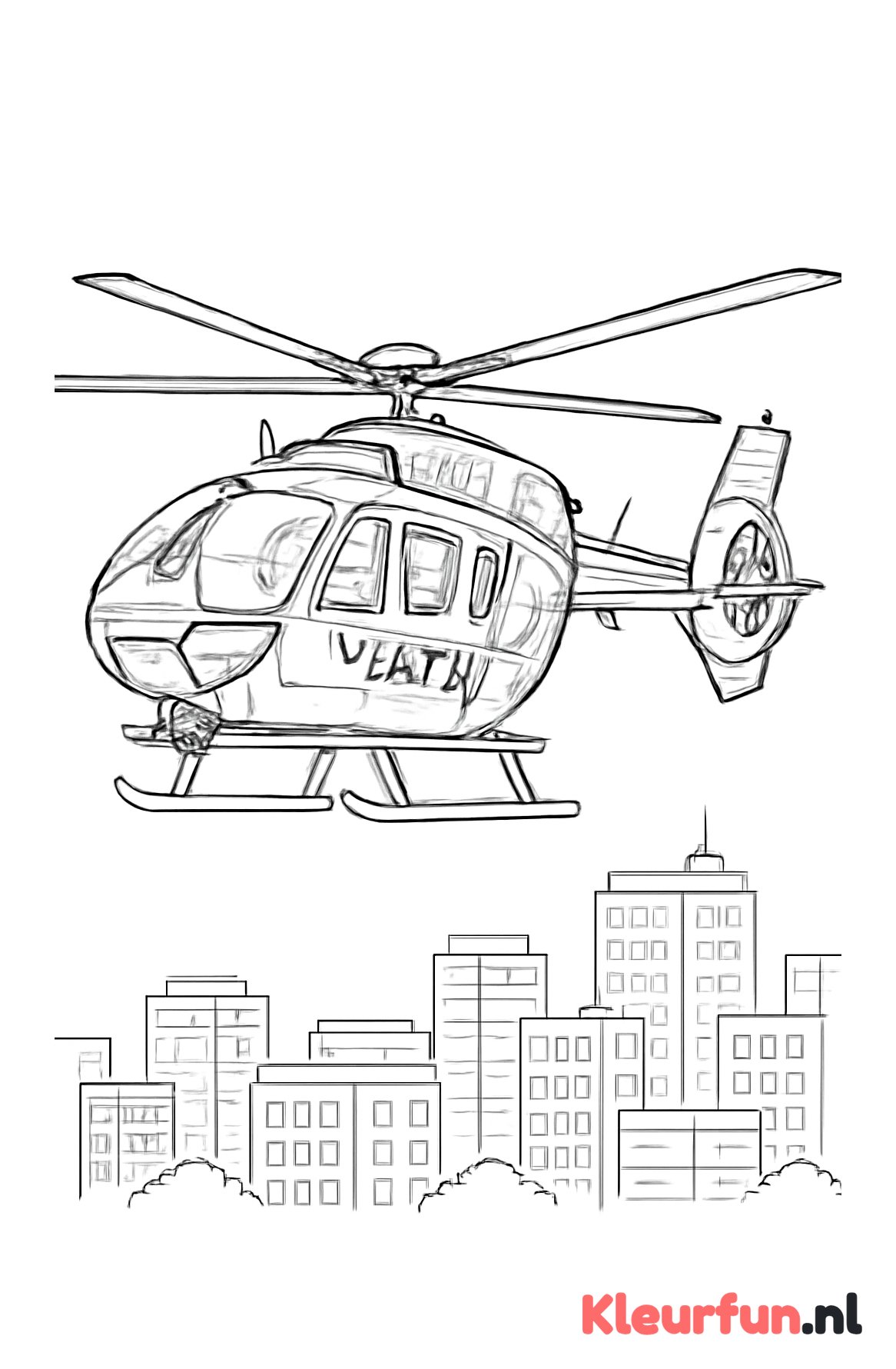 Politiehelikopter boven de stad