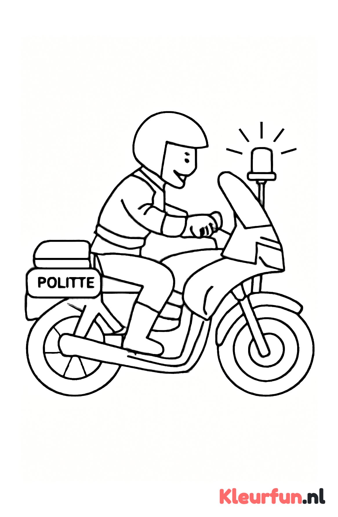Politiemotor in actie