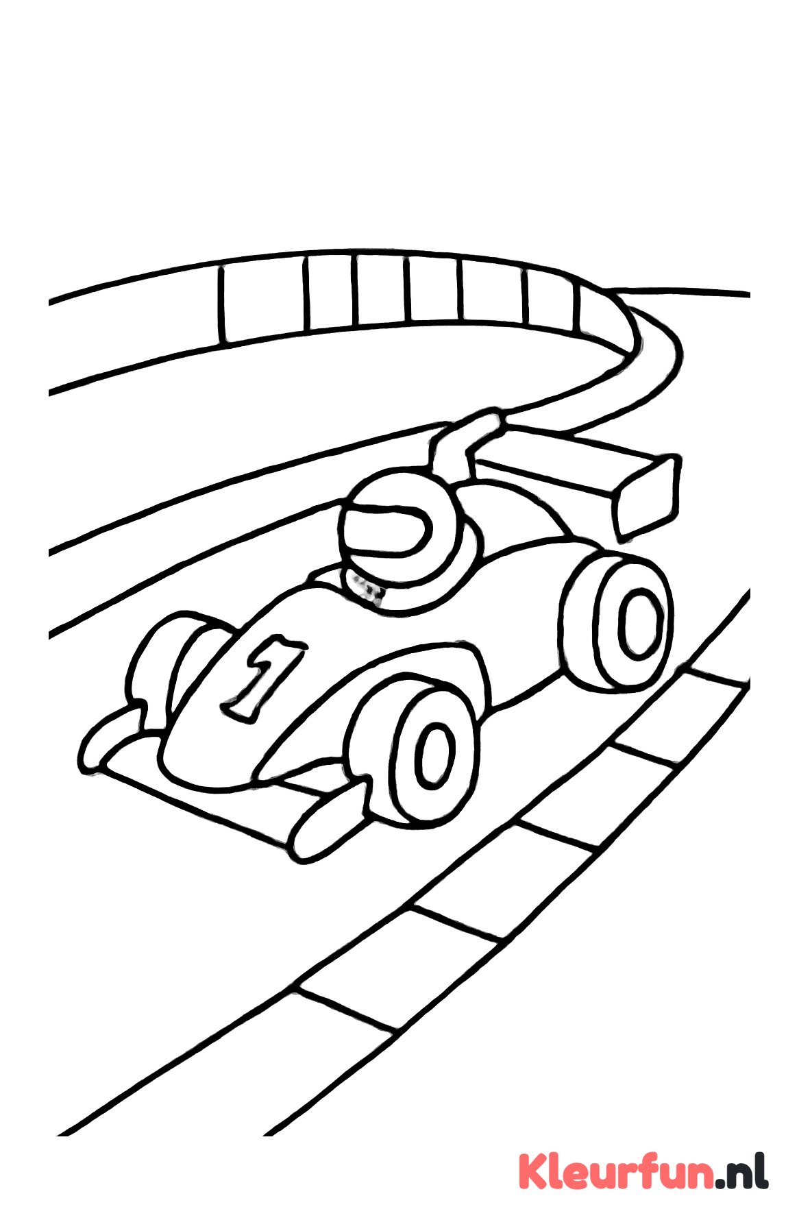 Raceauto in bocht
