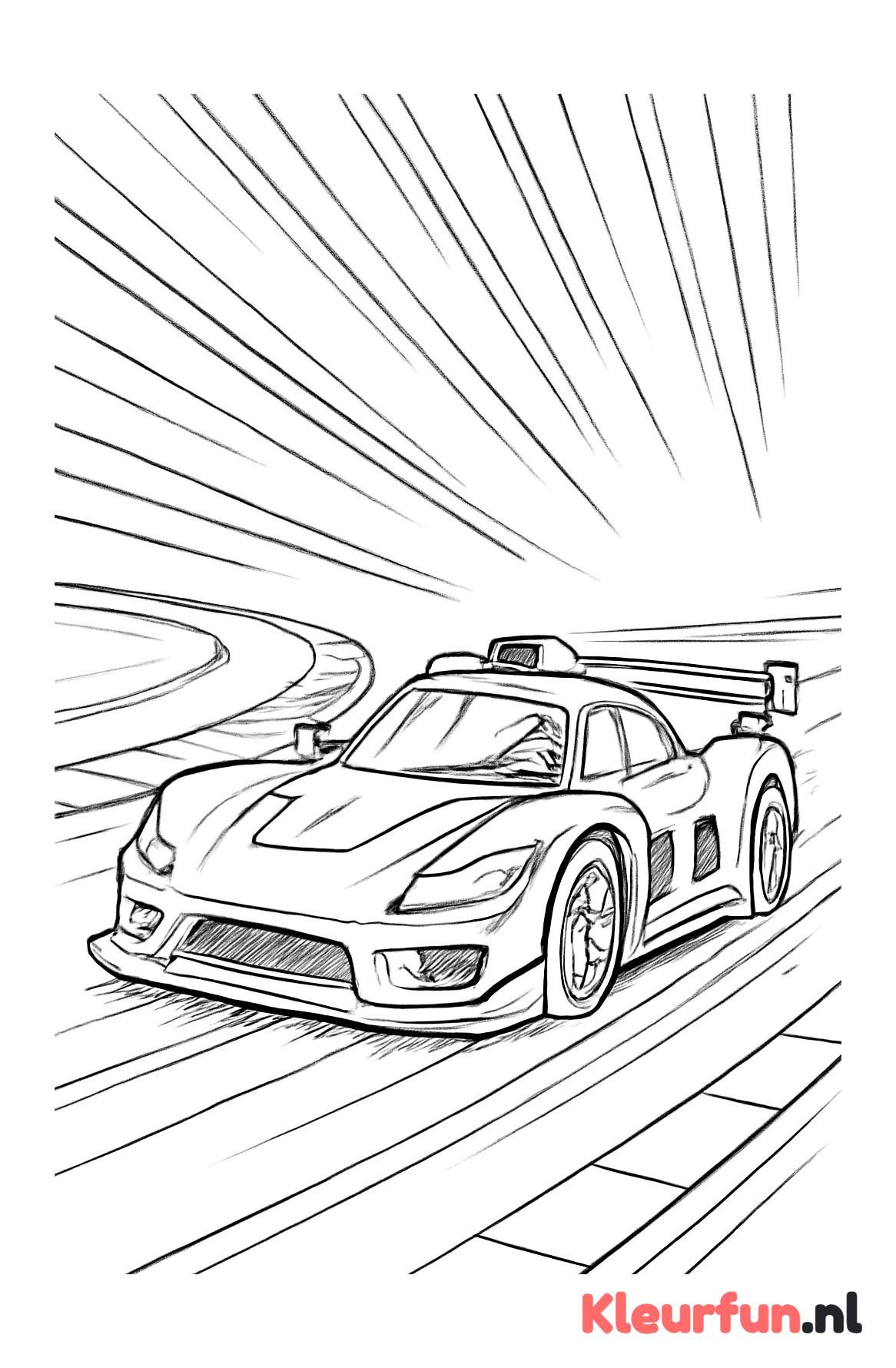 Raceauto op het circuit