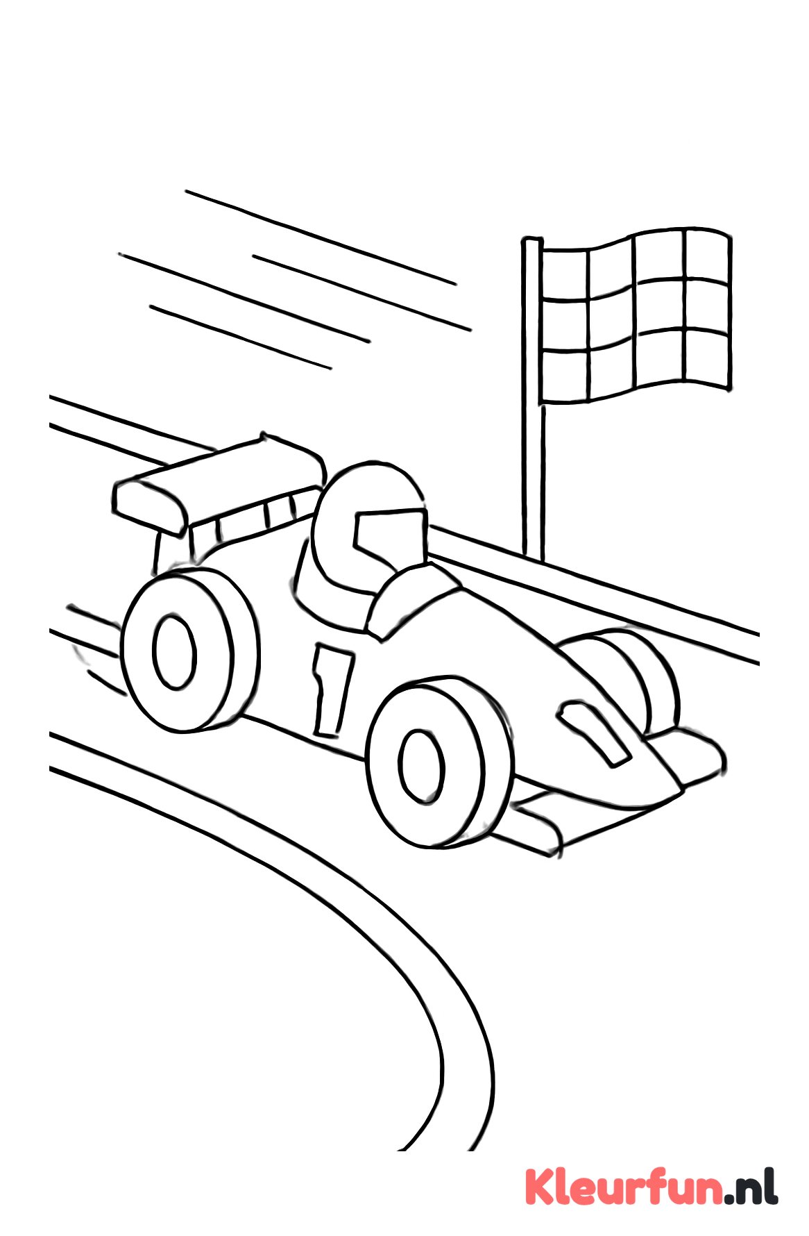 Raceauto op de baan