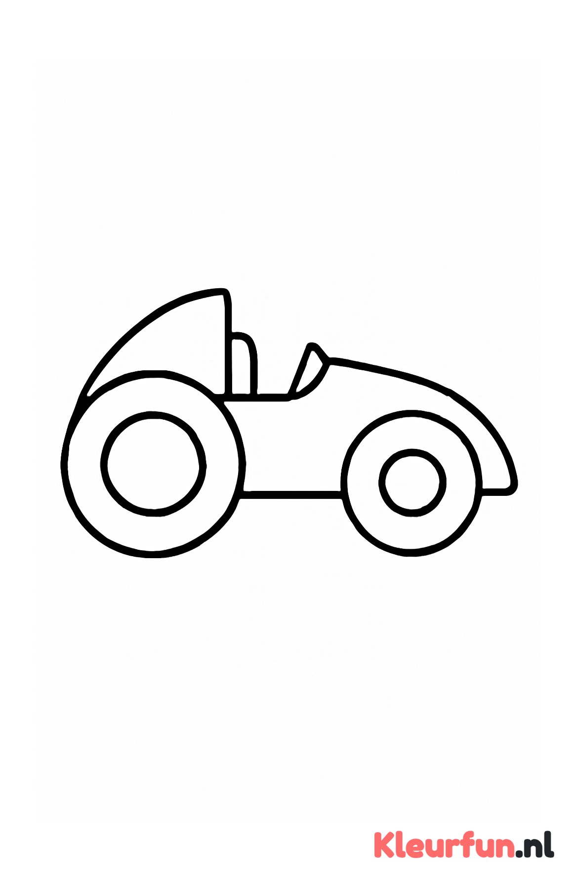 Raceauto zijaanzicht eenvoudig