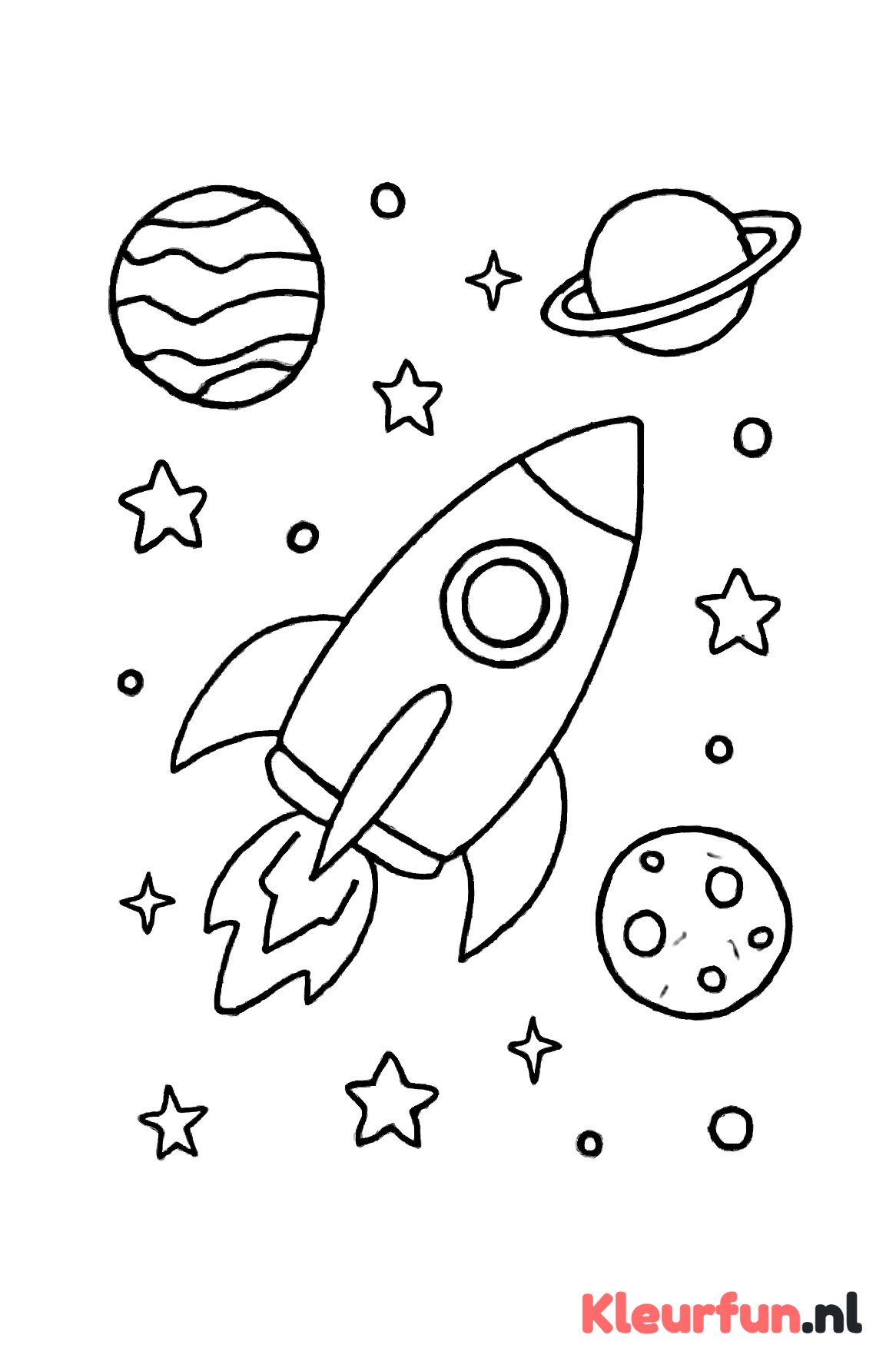 Raket met planeten