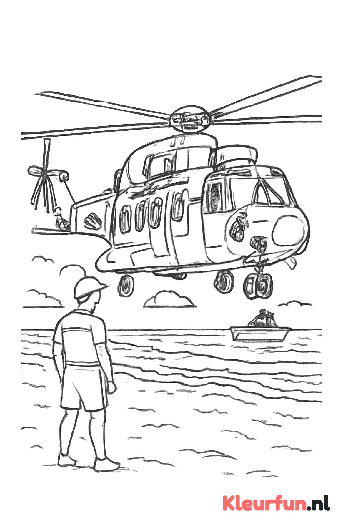Reddingshelikopter strandlanding