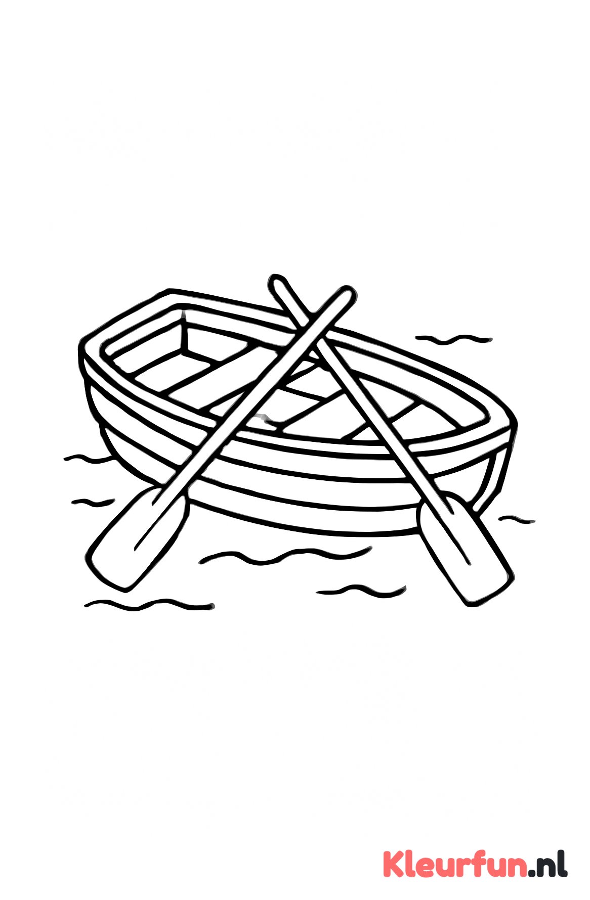 Roeiboot met peddels