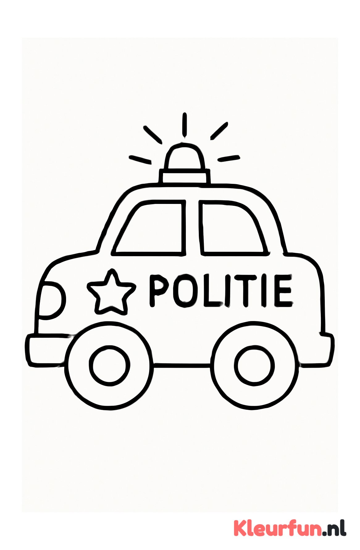 Simpele politiemobiel met sirene