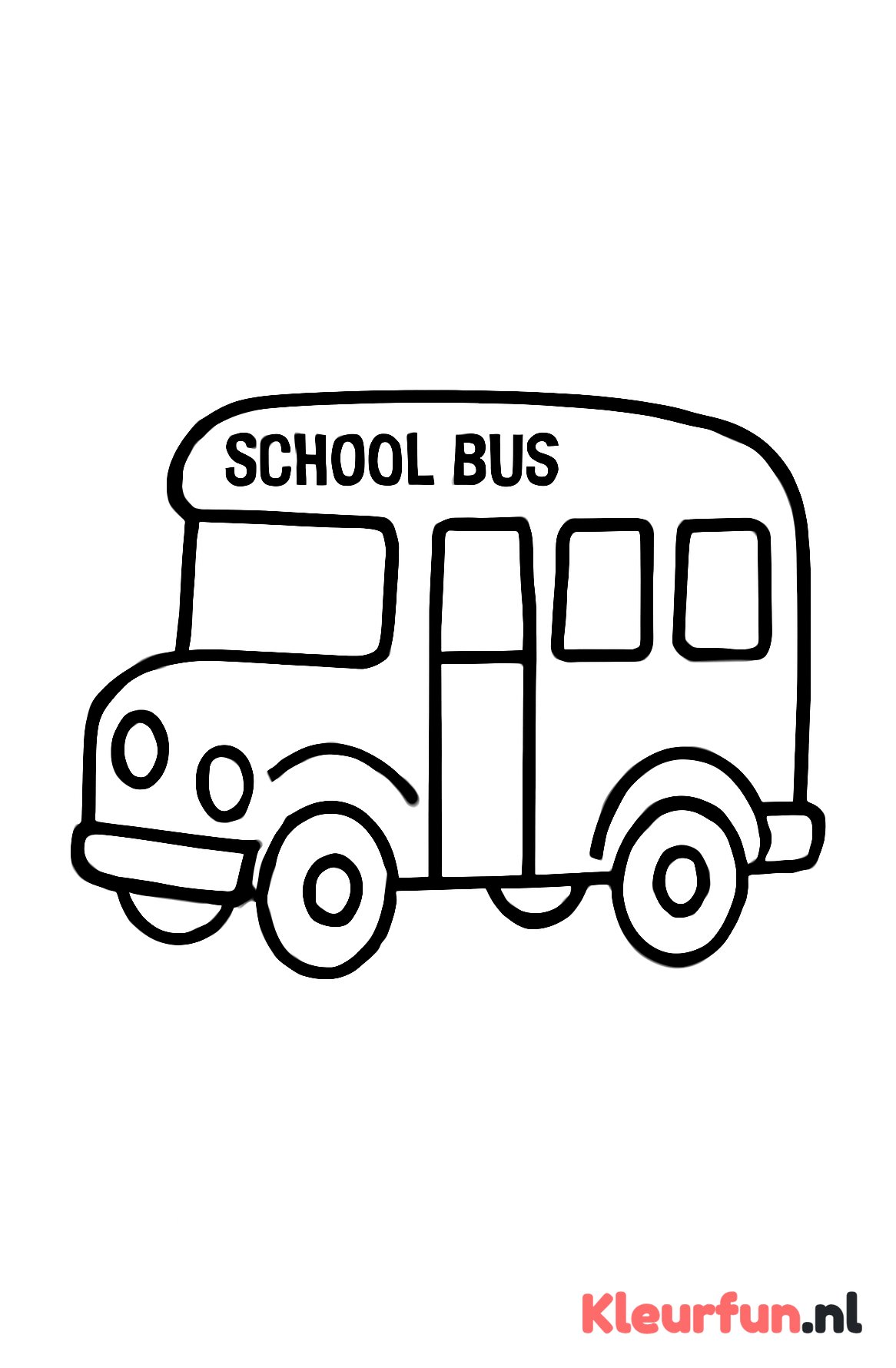 Simpele schoolbus voor peuters