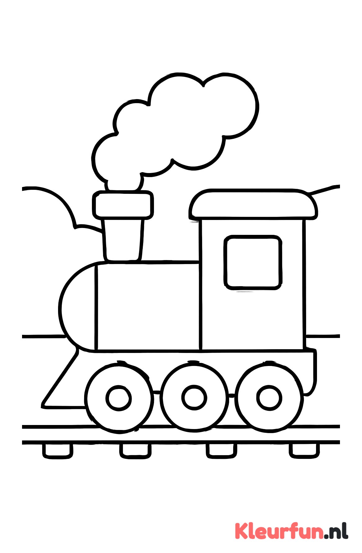 Eenvoudige stoomtrein