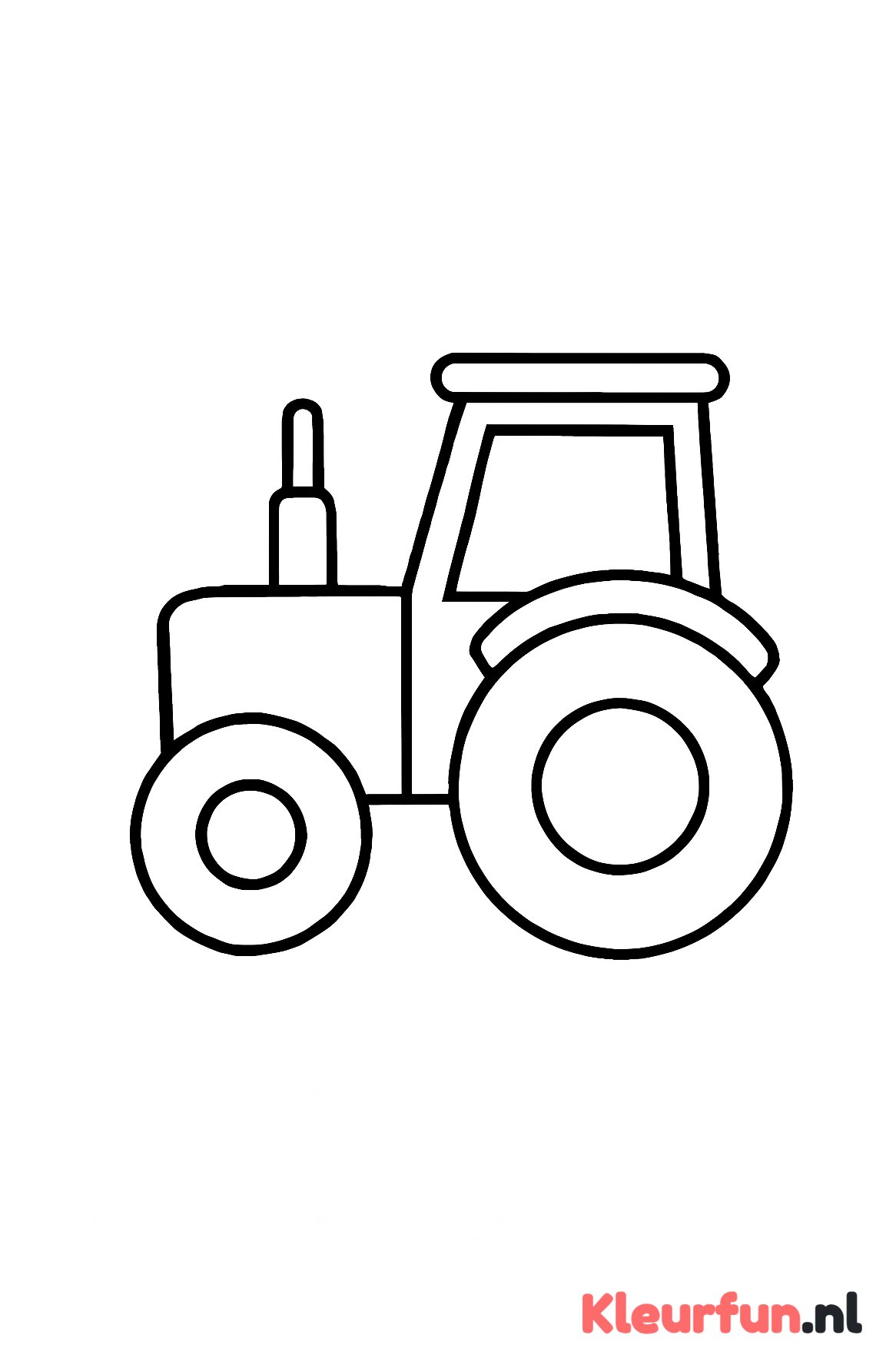 Simpele trekker met grote vormen