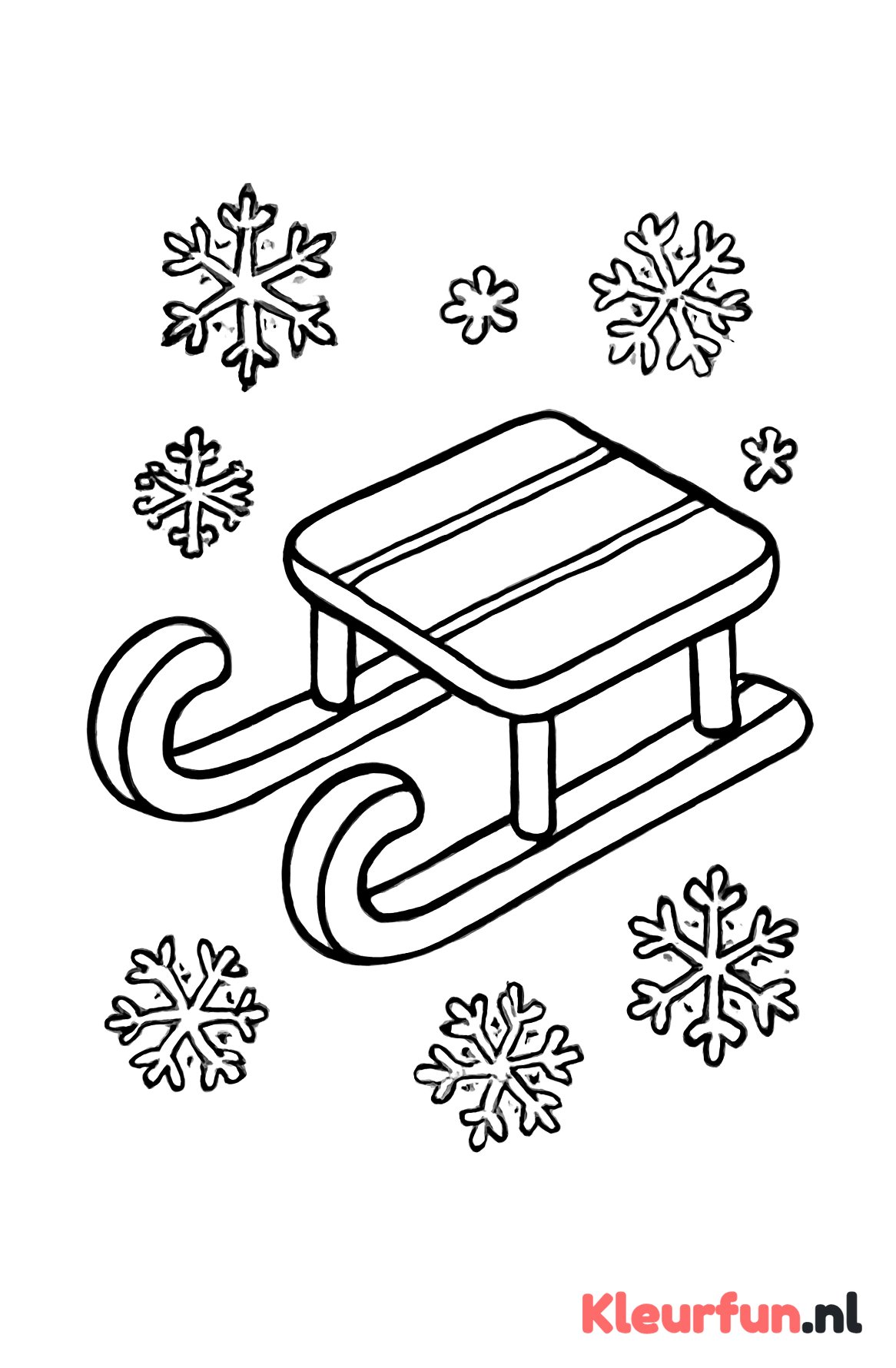Slee met sneeuwvlokken