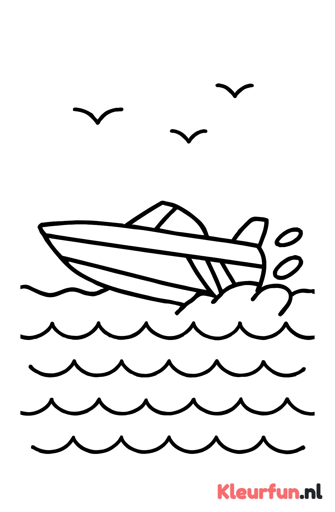 Snel racende speedboot