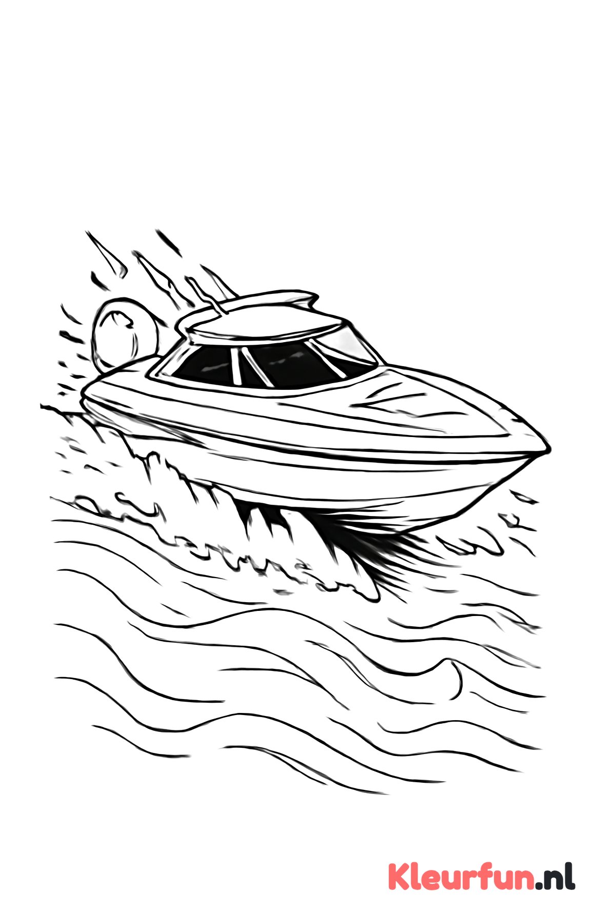 Speedboot in actie